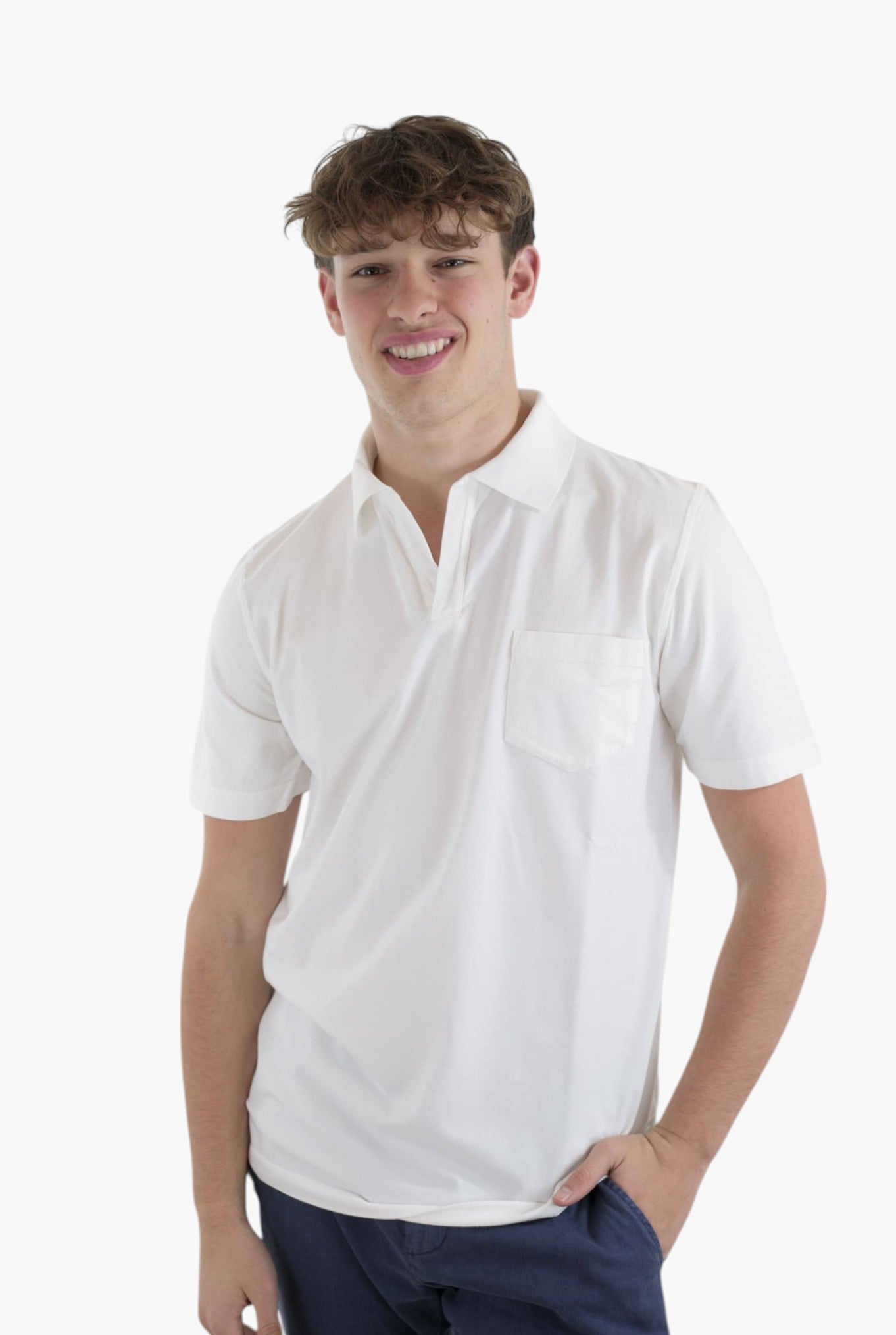 Polo T-Shirt Crew Jersey Cotton White