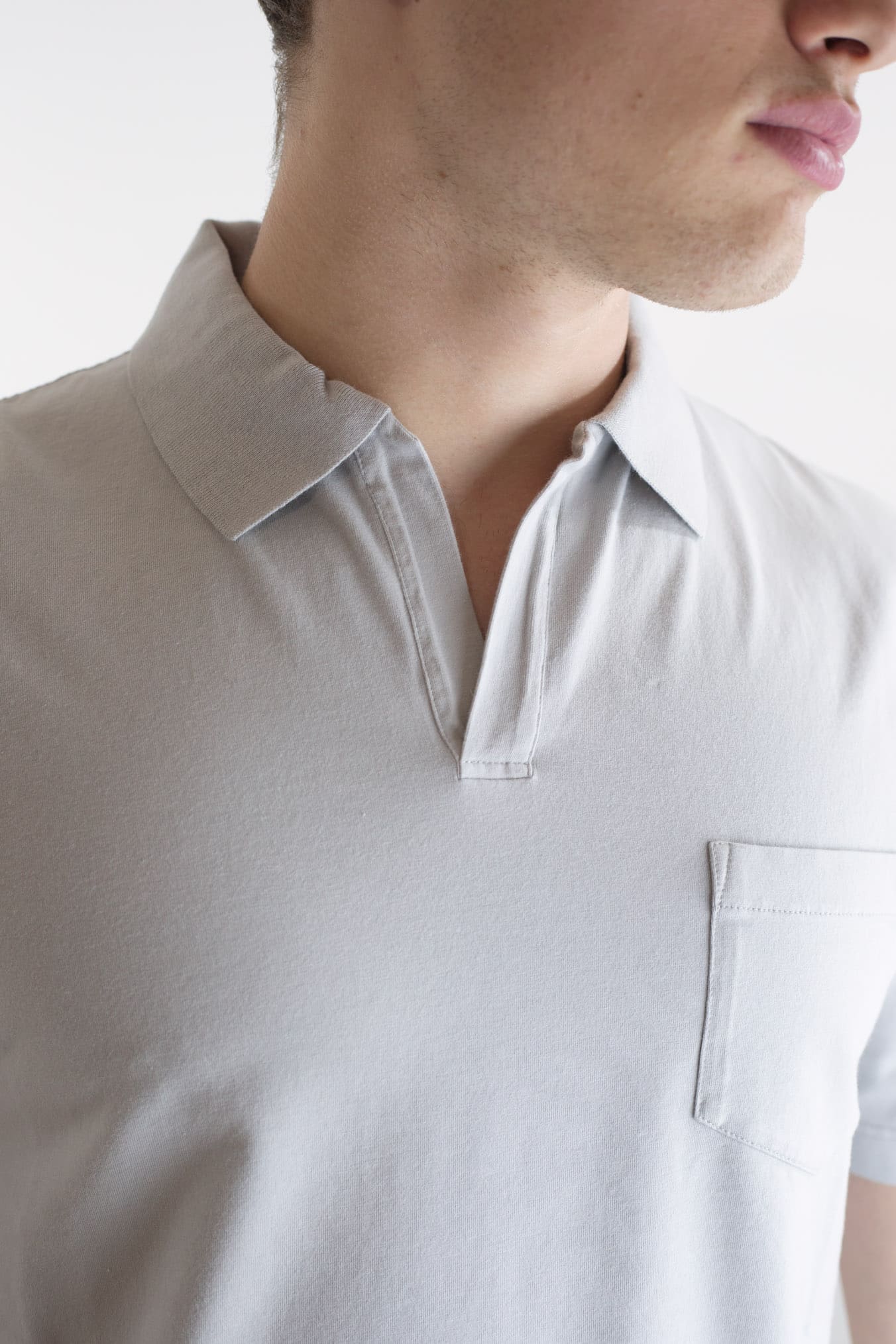 SEASE Polo MM T-Shirt Crew Jersey Cotton Pearl Grey