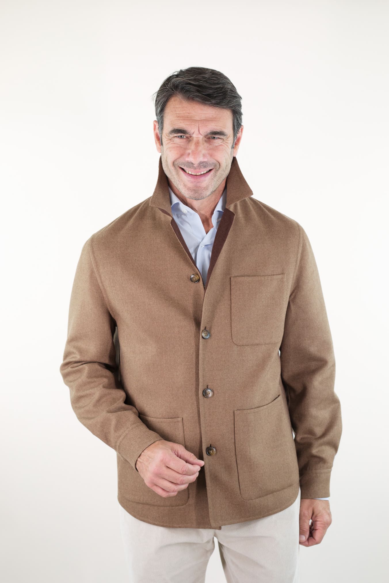 Tobacco Double Wool Overshirt