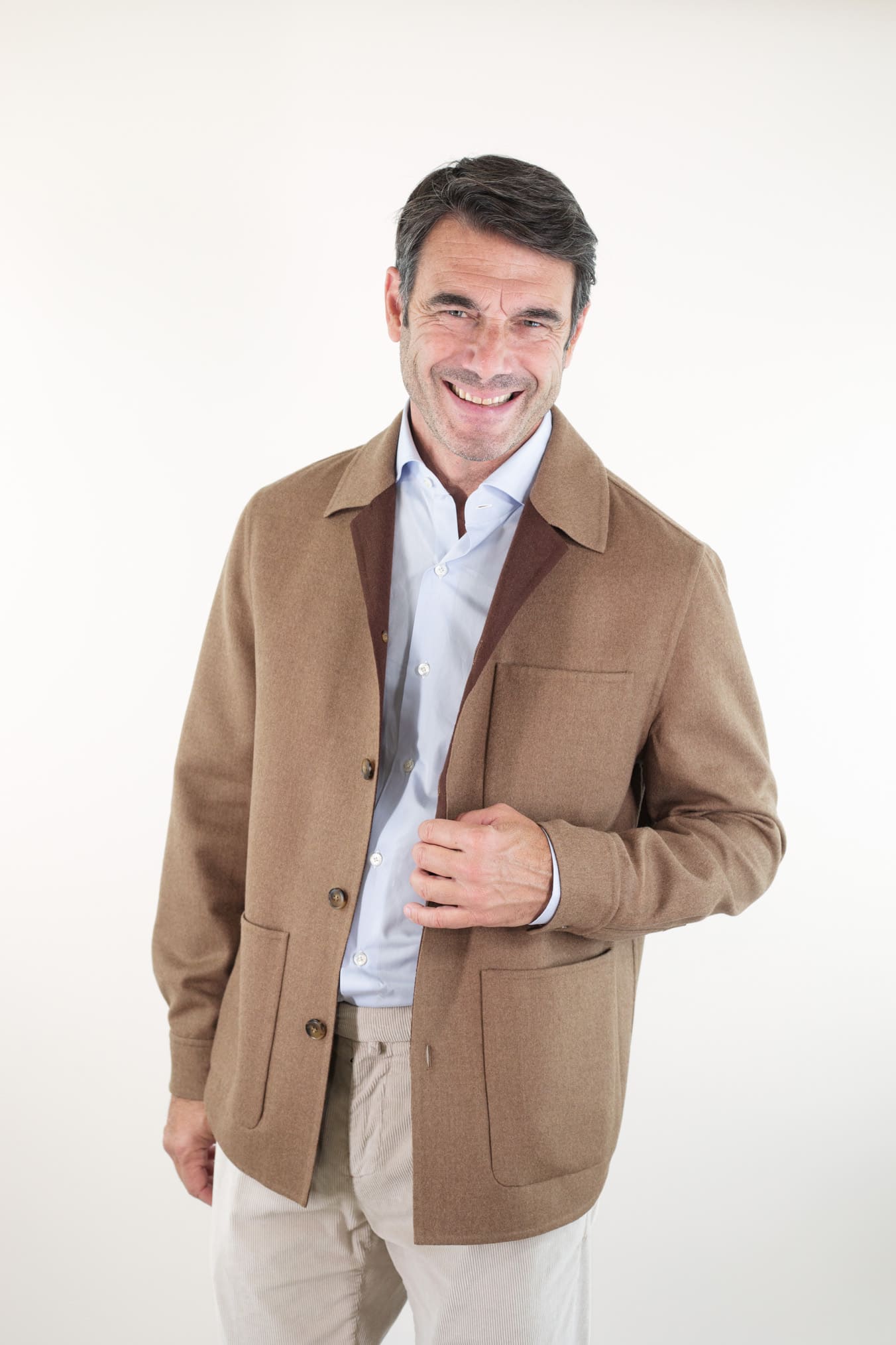 Tobacco Double Wool Overshirt