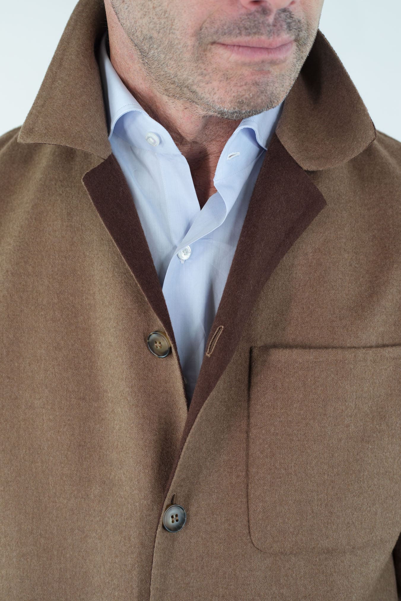 Tobacco Double Wool Overshirt