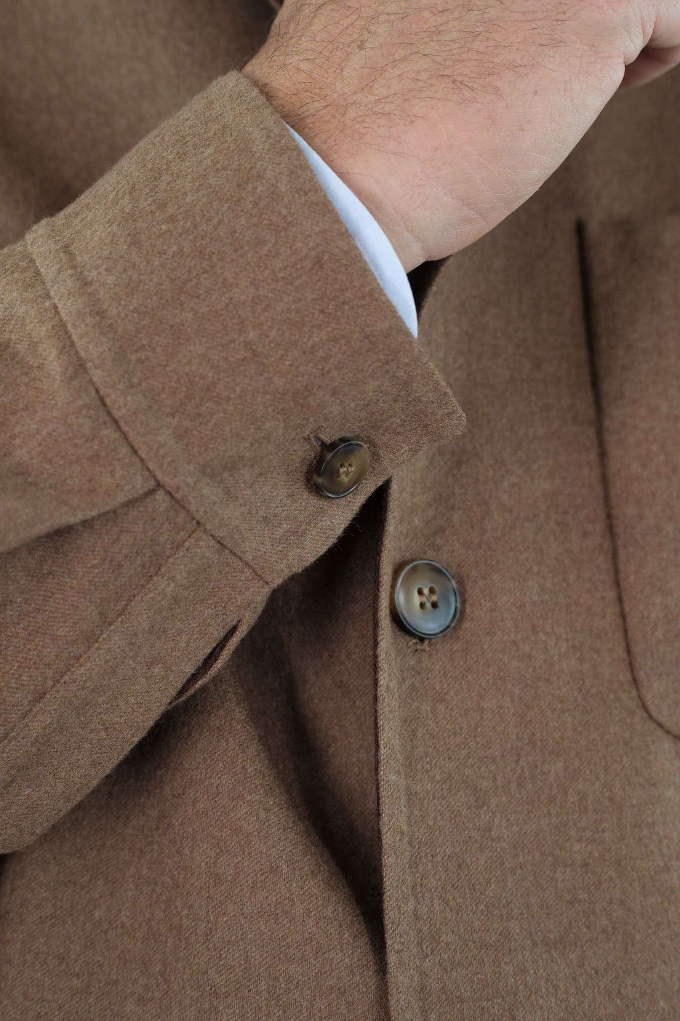 Tobacco Double Wool Overshirt