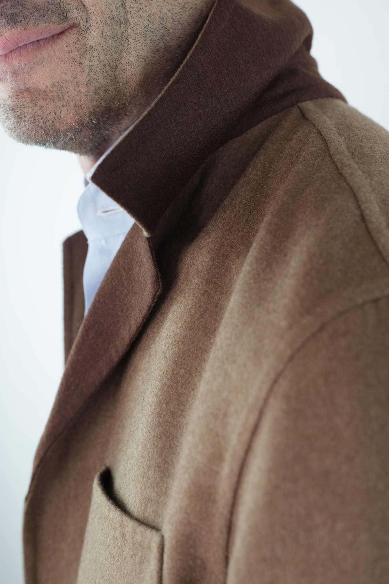 Tobacco Double Wool Overshirt