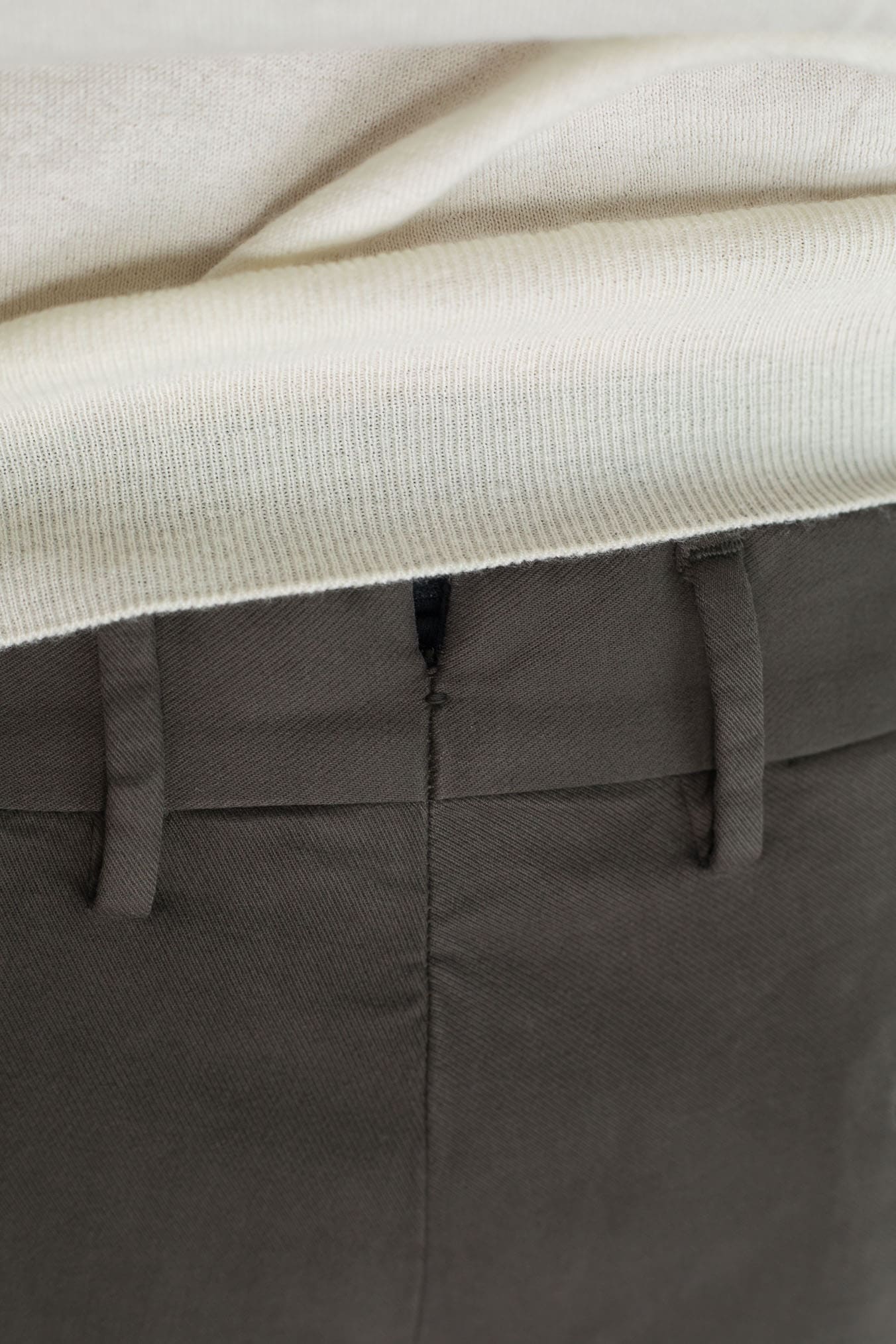 Dark Brown Cashmere Cotton Trousers