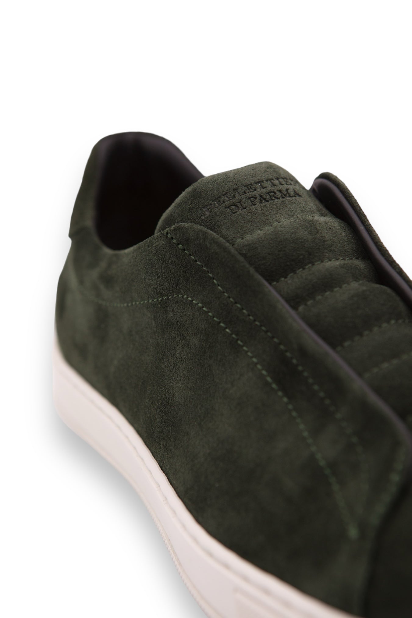 PELLETTIERI DI PARMA Green Suede Slip On Sneakers