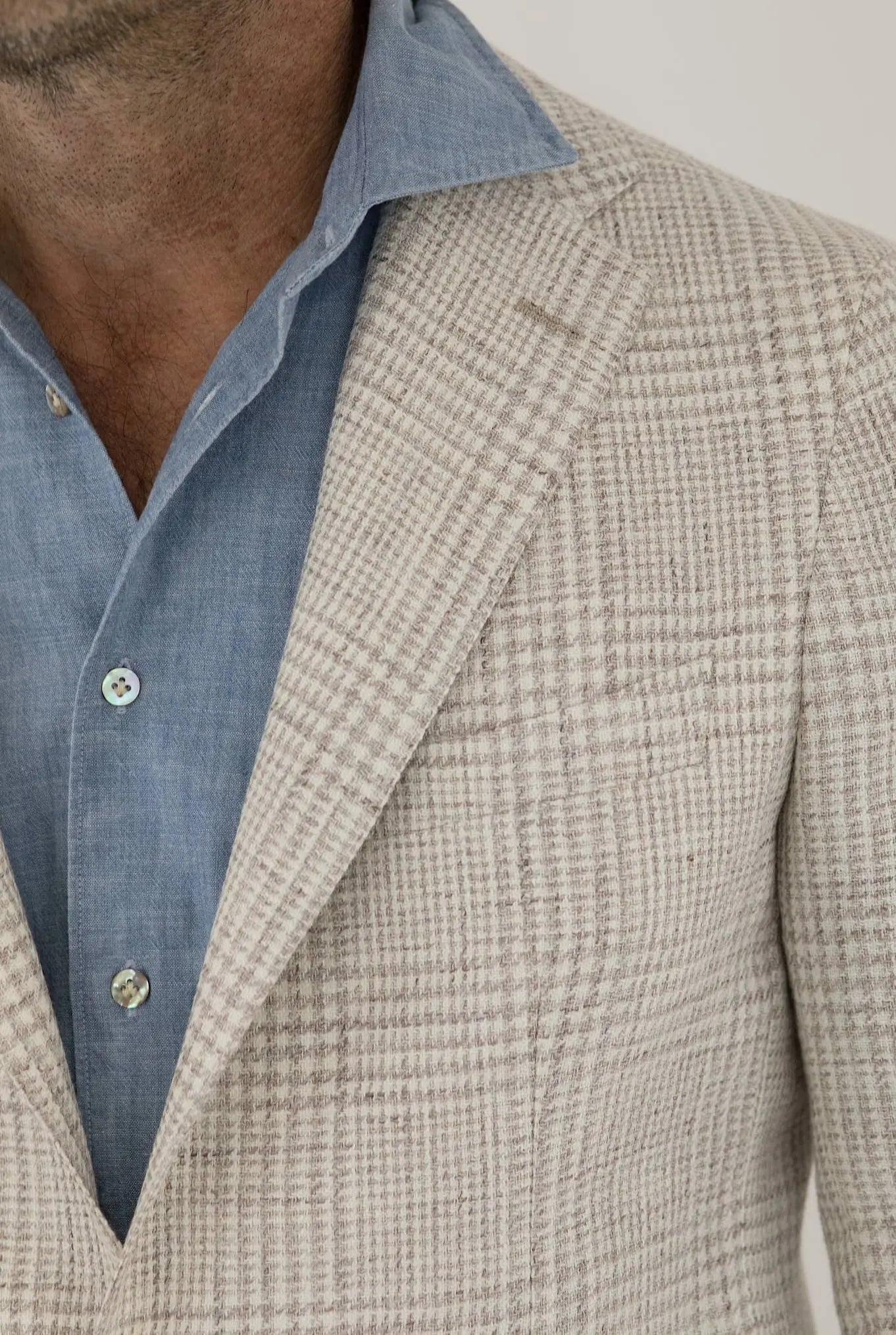 Giacca Galles Seta Lino Beige - Guarino Store