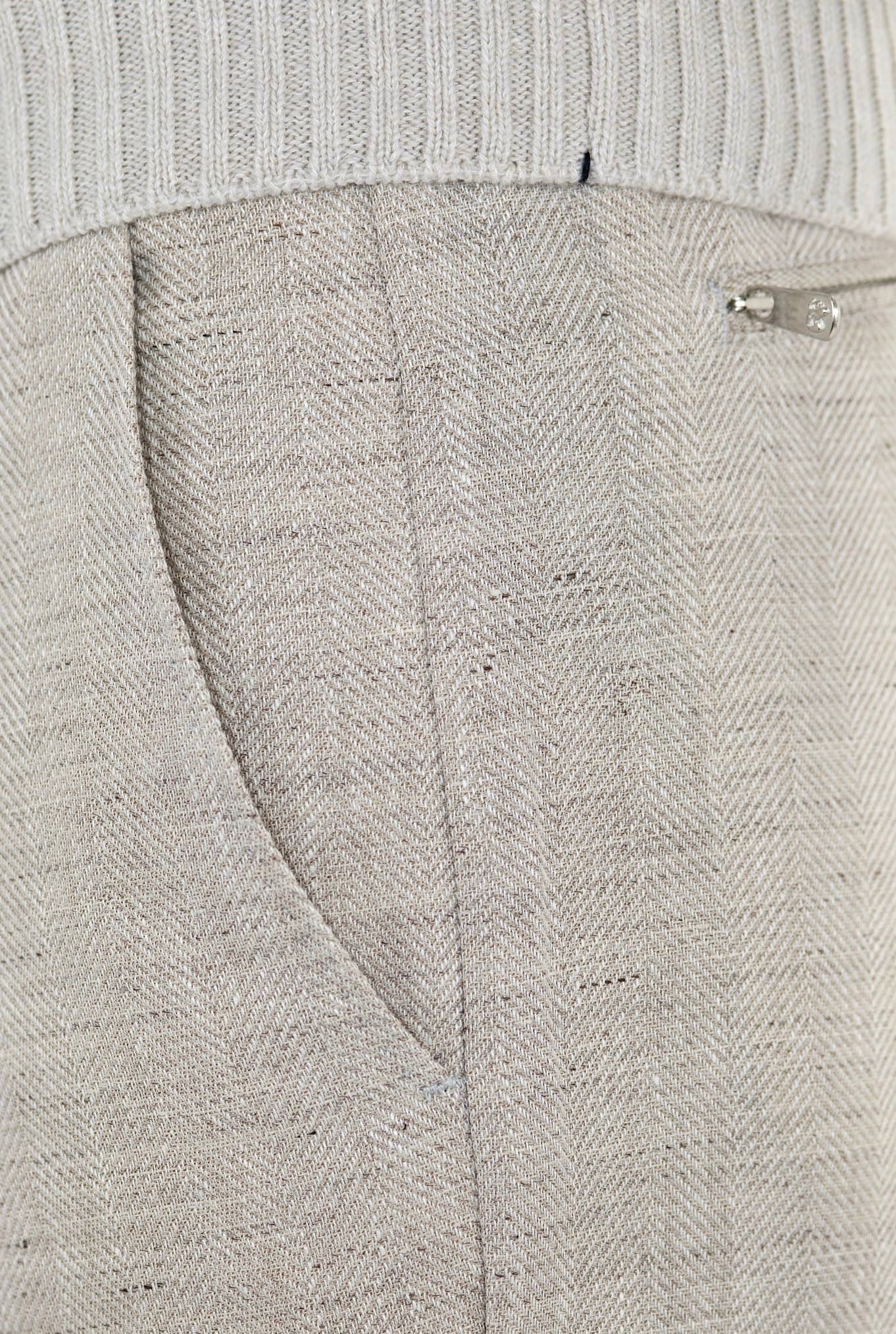 MARCO PESCAROLO Pantaloni Coulisse Spigati Beige