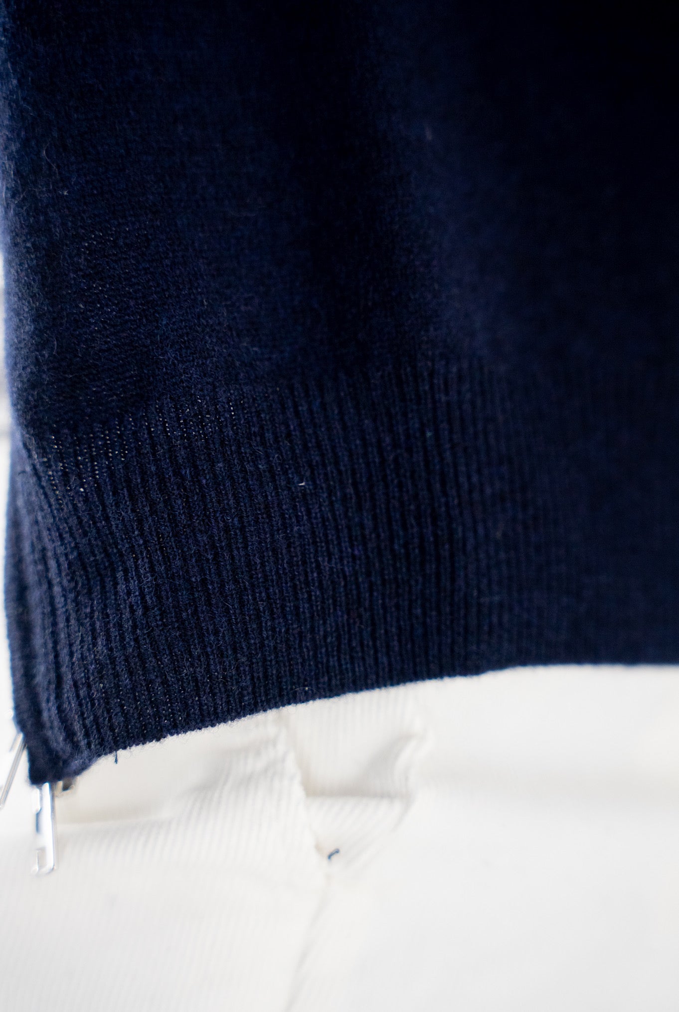 GUARINO Blue Cashmere Full Zip Pullover