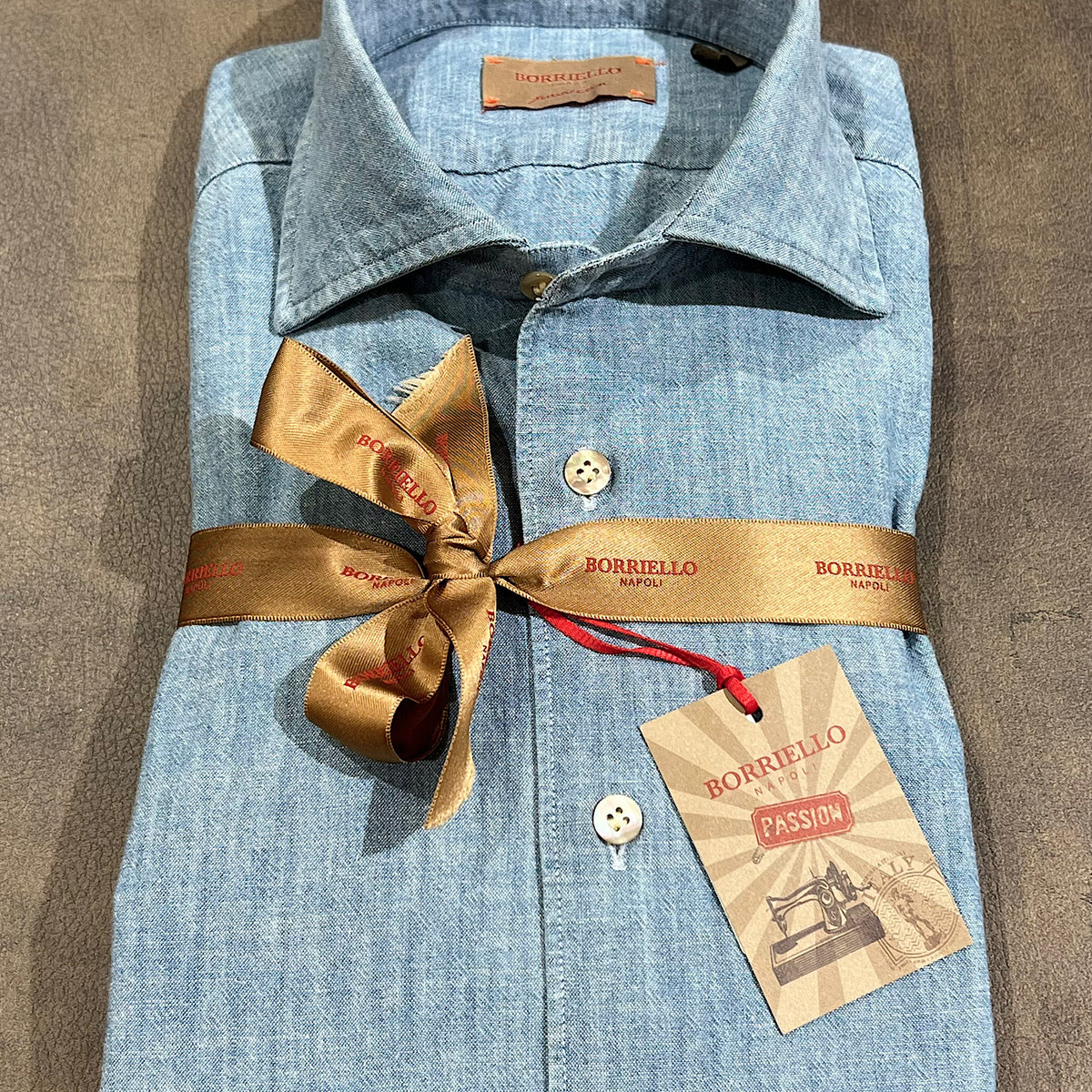 BORRIELLO Camicia Denim Chambray Guarino Store