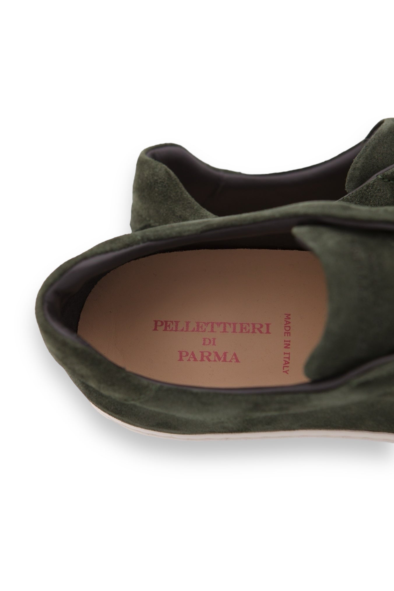 PELLETTIERI DI PARMA Green Suede Slip On Sneakers