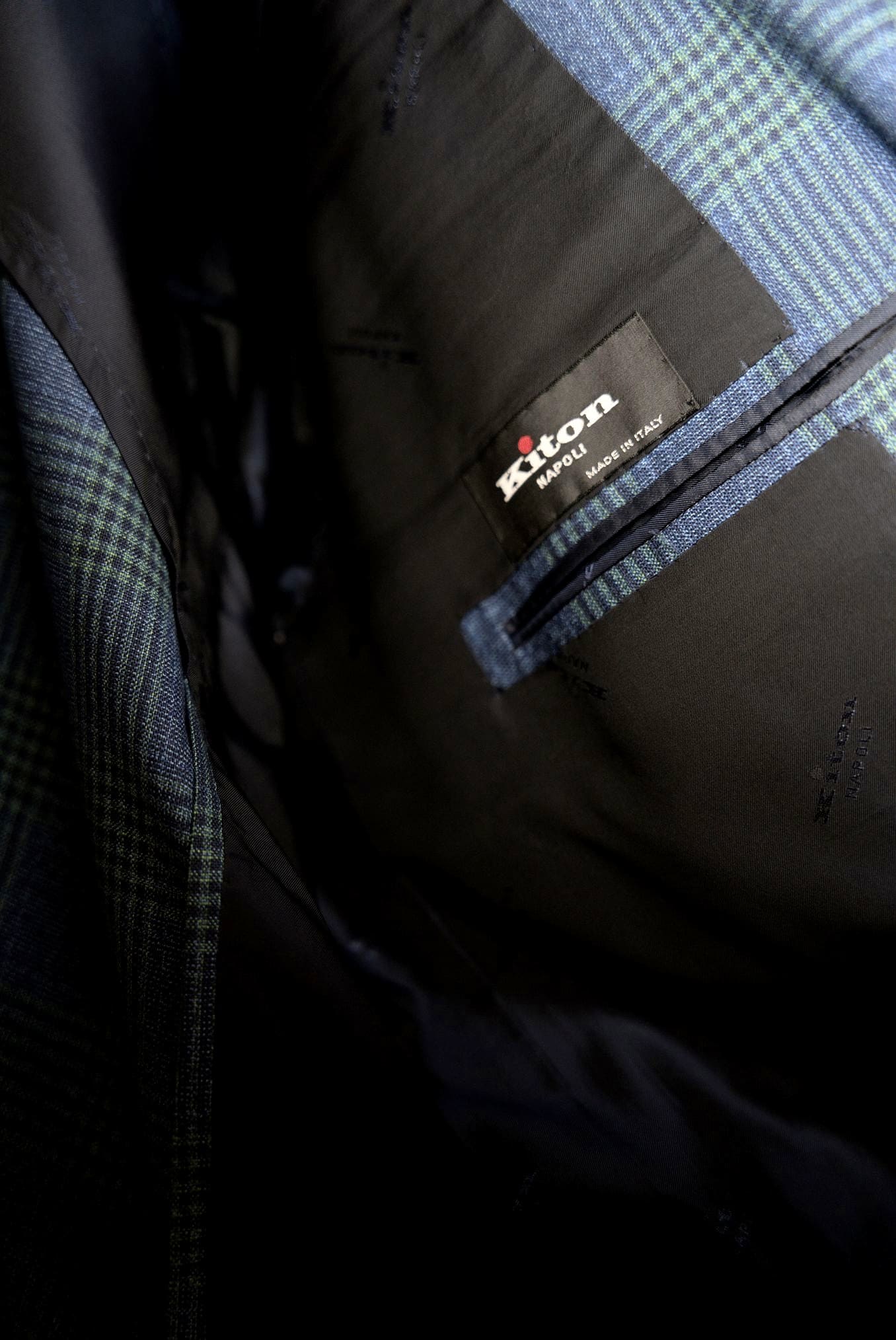 KITON Blue Green Wales Cashmere Jacket