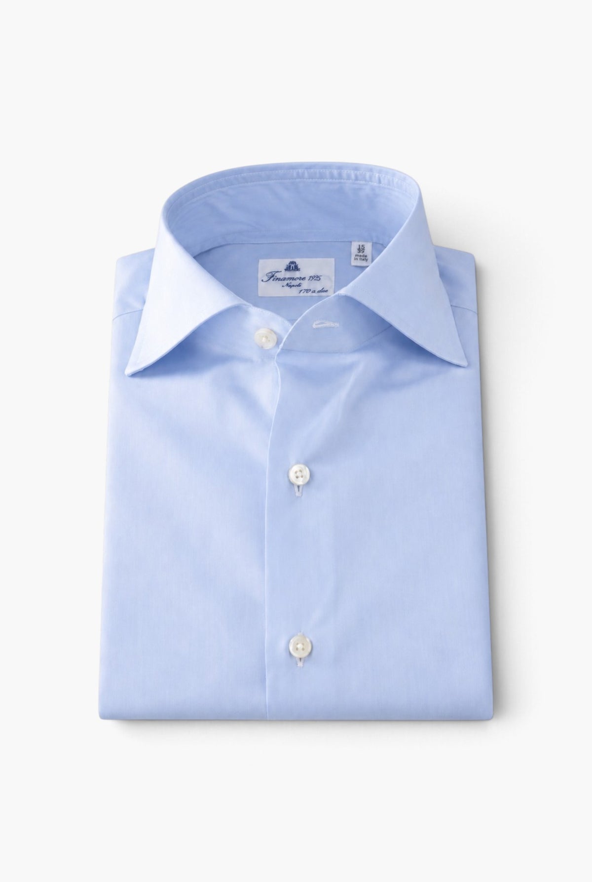 Camicia Napoli "170 a due" Celeste FINAMORE