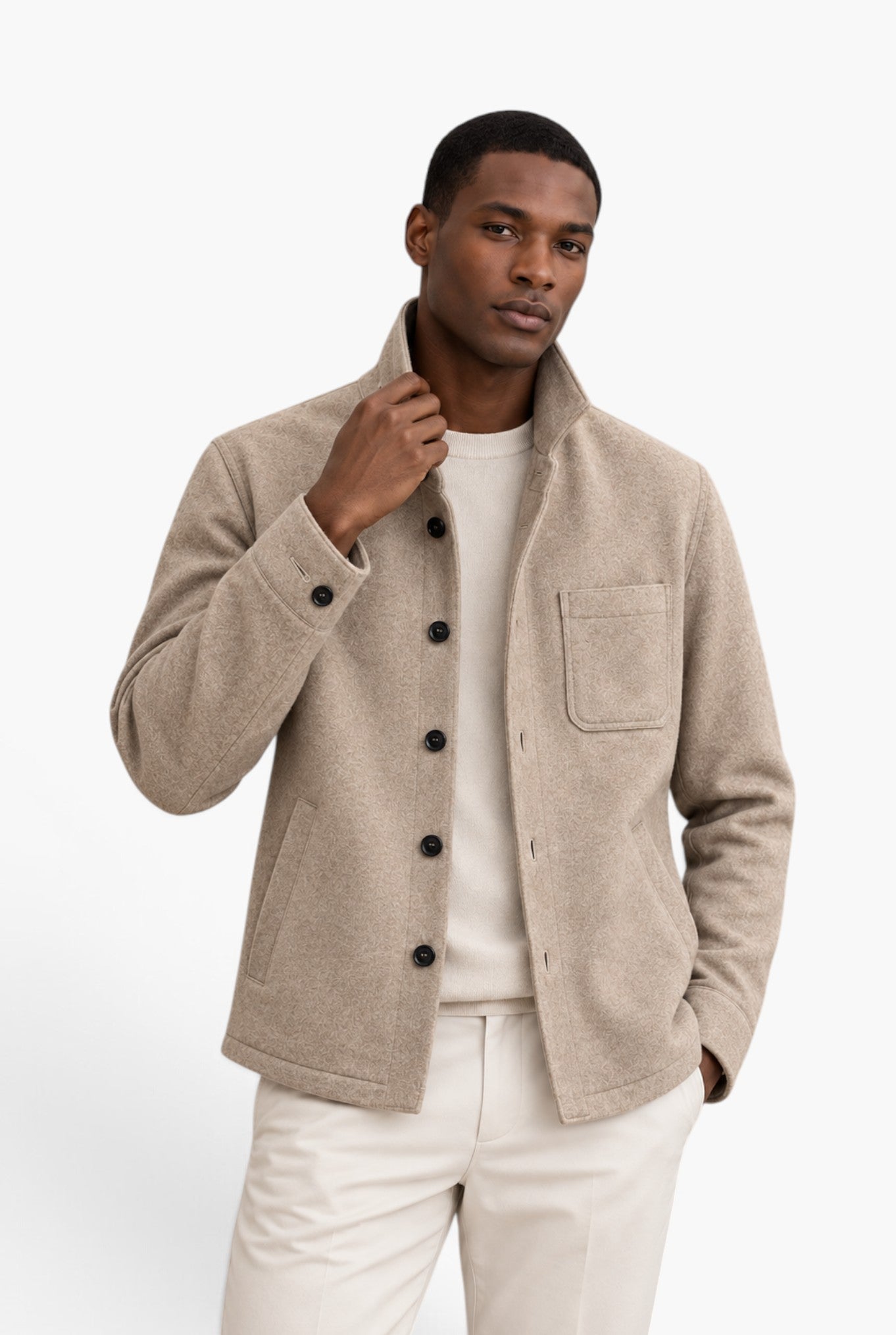 Overshirt Cashmere Superlight Taupe MAURIZIO BALDASSARI