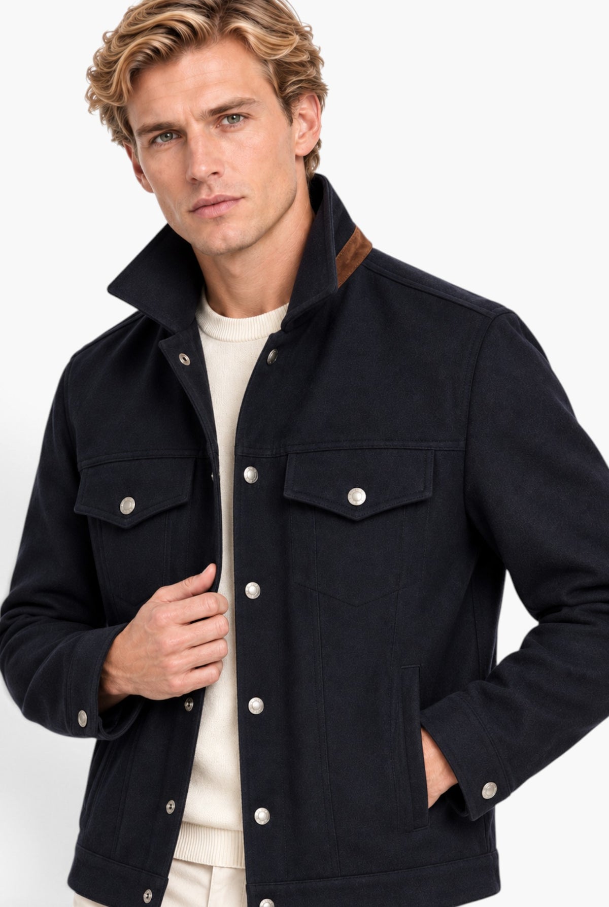 Giubbino Cashmere "Vesper" Blu Scuro MANTO