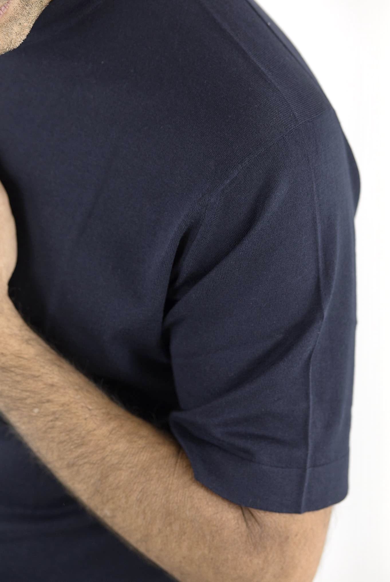 T-Shirt mod. Lorca Sea Island Cotton Blu Navy JOHN SMEDLEY