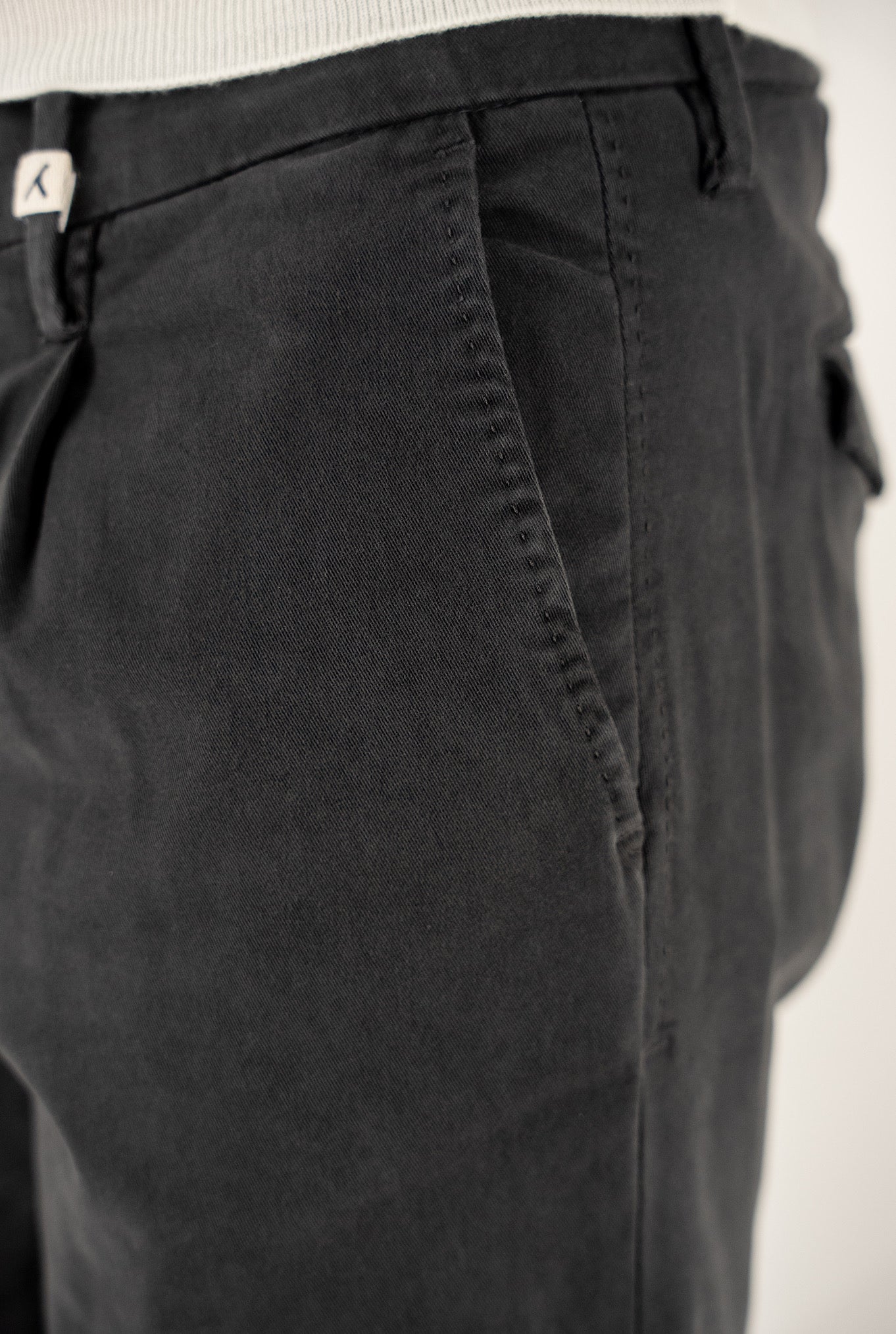 MYTHS Washed Moleskin Trousers Dark Grey