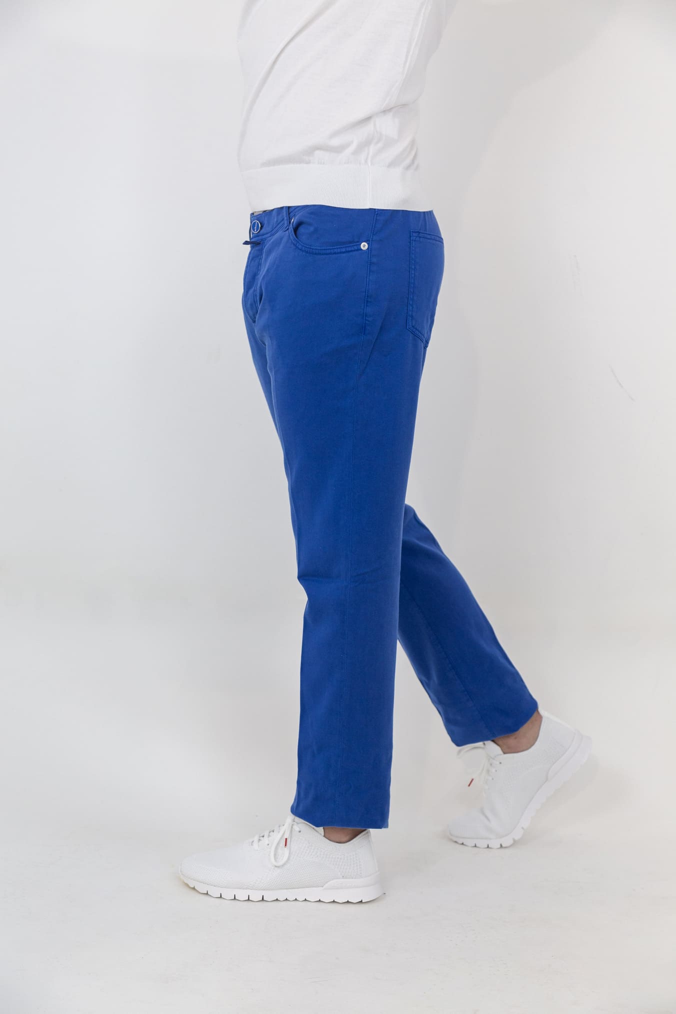 KITON Pantaloni 5 Tasche Lyocell Bluette