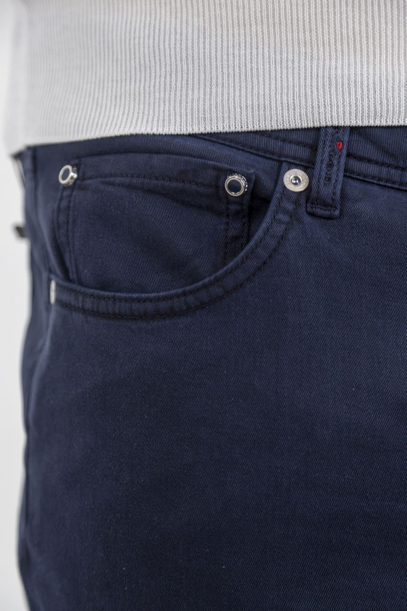 KITON Pantaloni 5 Tasche Lyocell Blu Navy