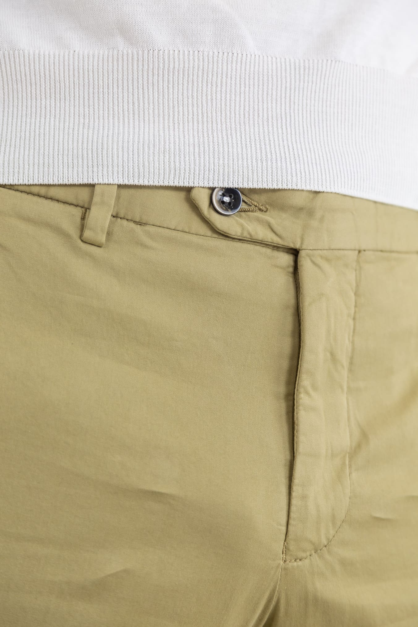 GUARINO Beige Cotton and Silk Trousers