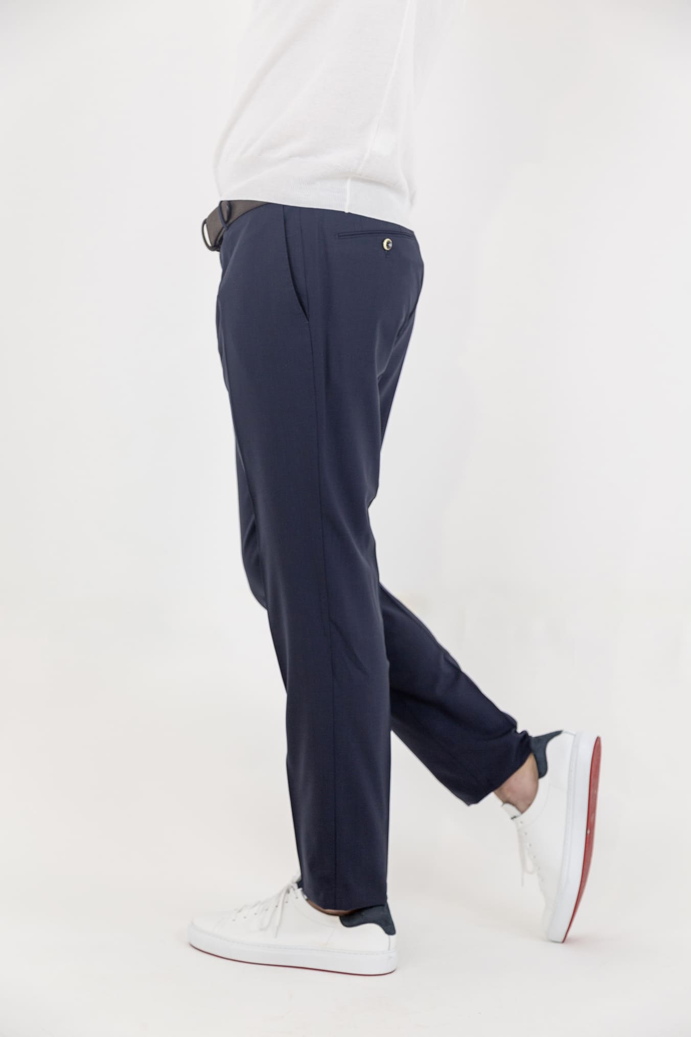 MARCO PESCAROLO Navy Blue model Evo trousers