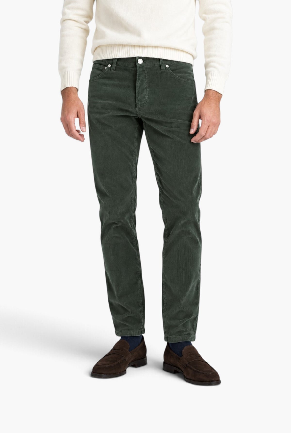 Pantaloni Velluto "Reggae" 5 Tasche Verde PT