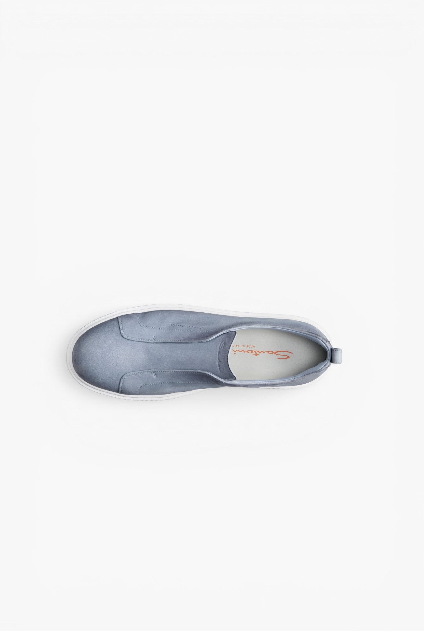 SANTONI Sneaker Slip-on Nabuk Denim