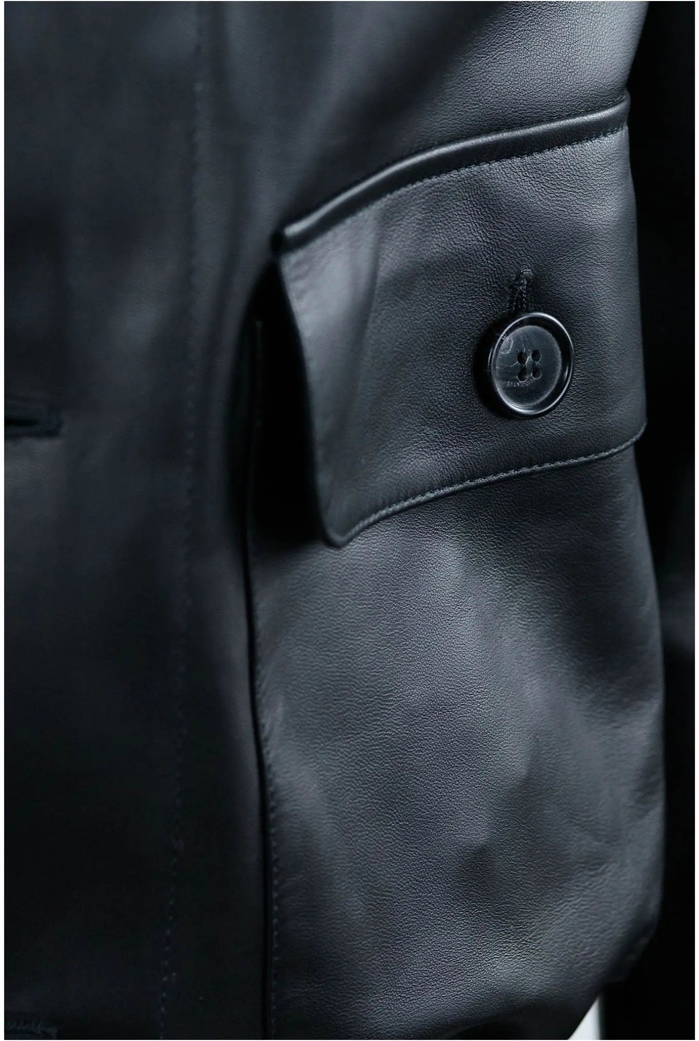 Giubbino Sfoderato Nero in Pelle - Guarino Store