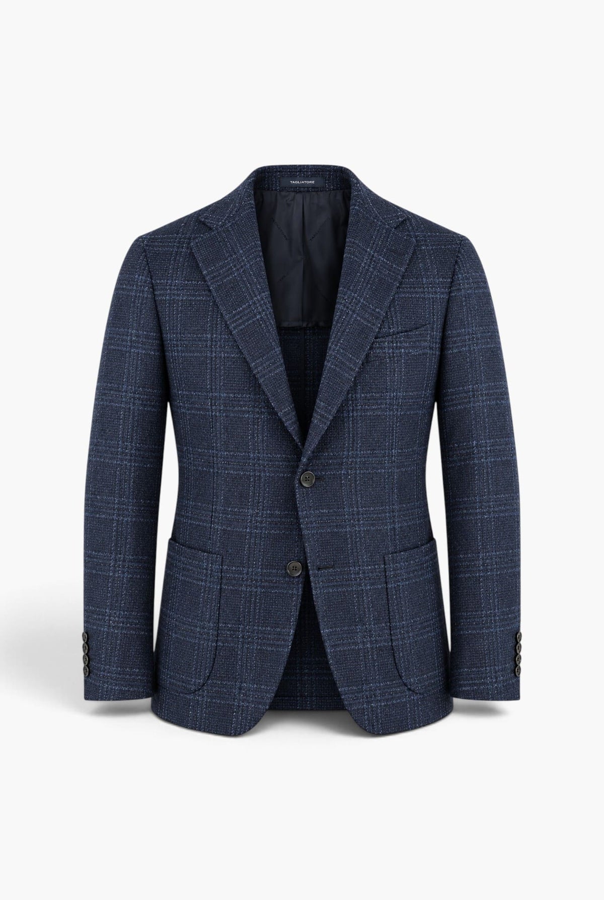 Giacca Check Lana Blu TAGLIATORE