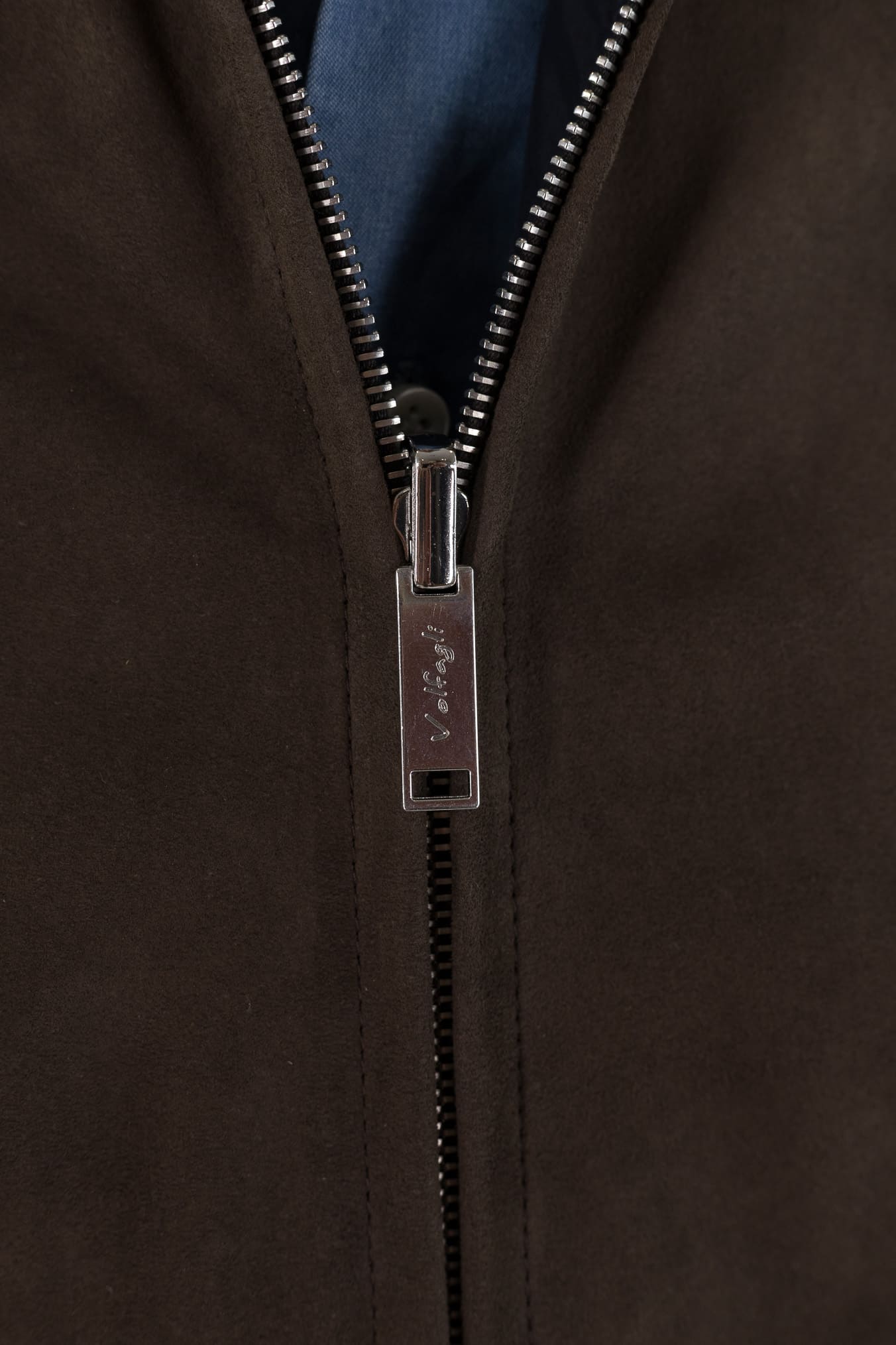 Gilet Reversibile Suede Nylon Moro/Blu - Guarino Store