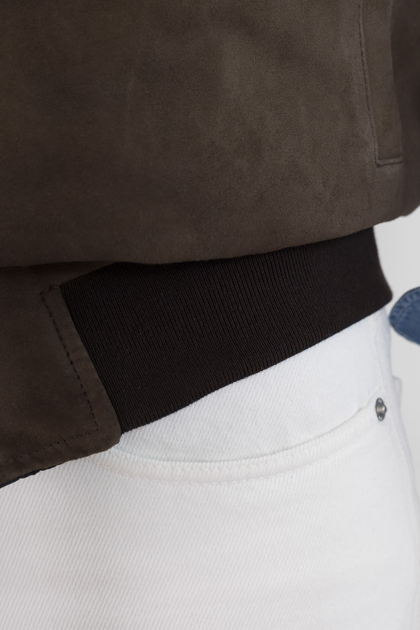 Gilet Reversibile Suede Nylon Moro/Blu - Guarino Store