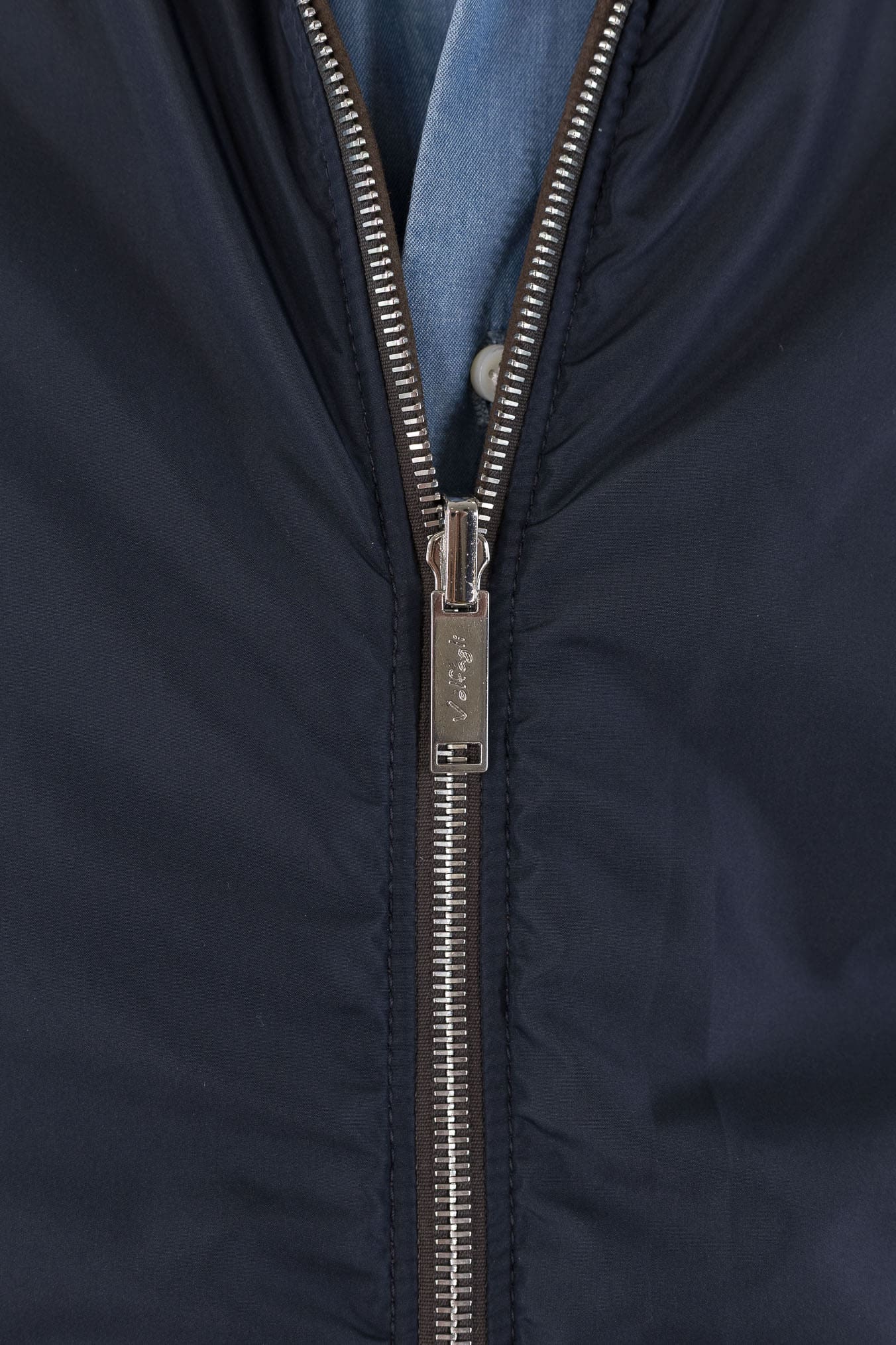 Gilet Reversibile Suede Nylon Moro/Blu - Guarino Store