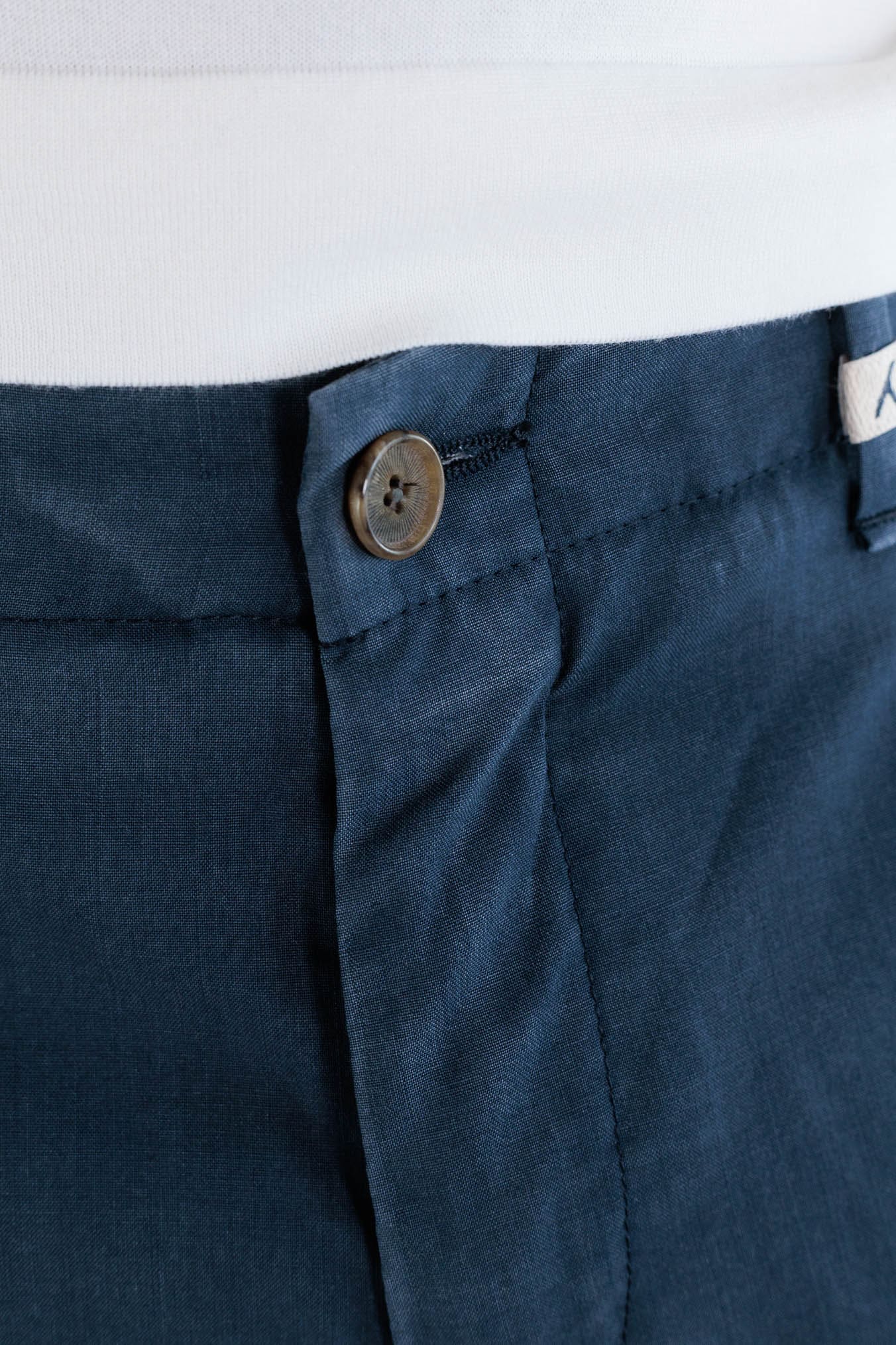 Pantaloni Vintage Wool Blu Medio