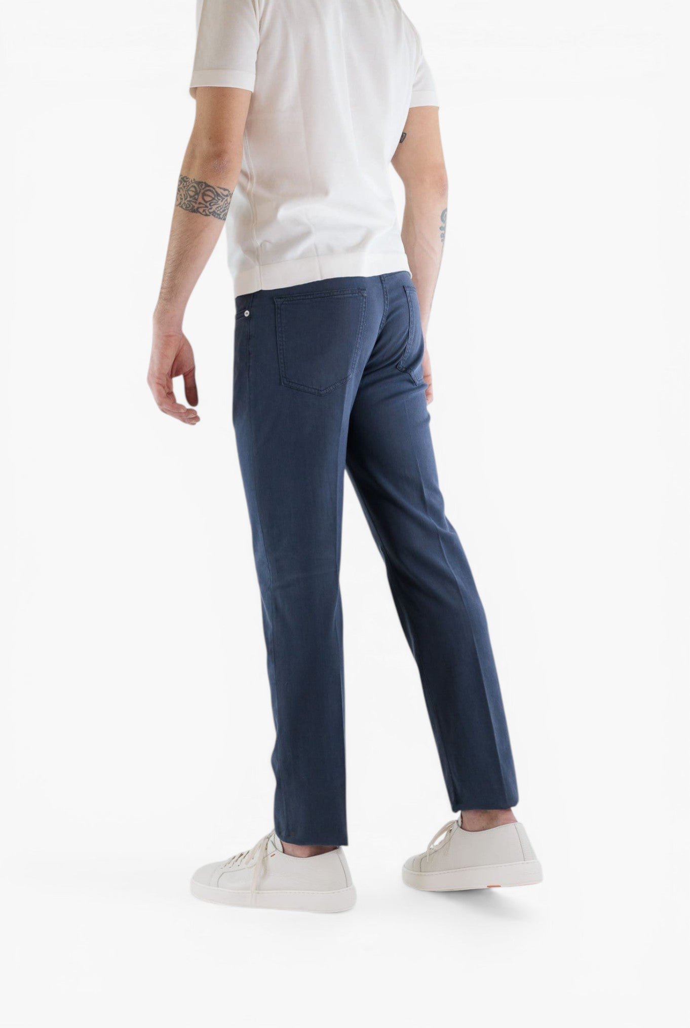 KITON Pantaloni 5 Tasche Blu Medio