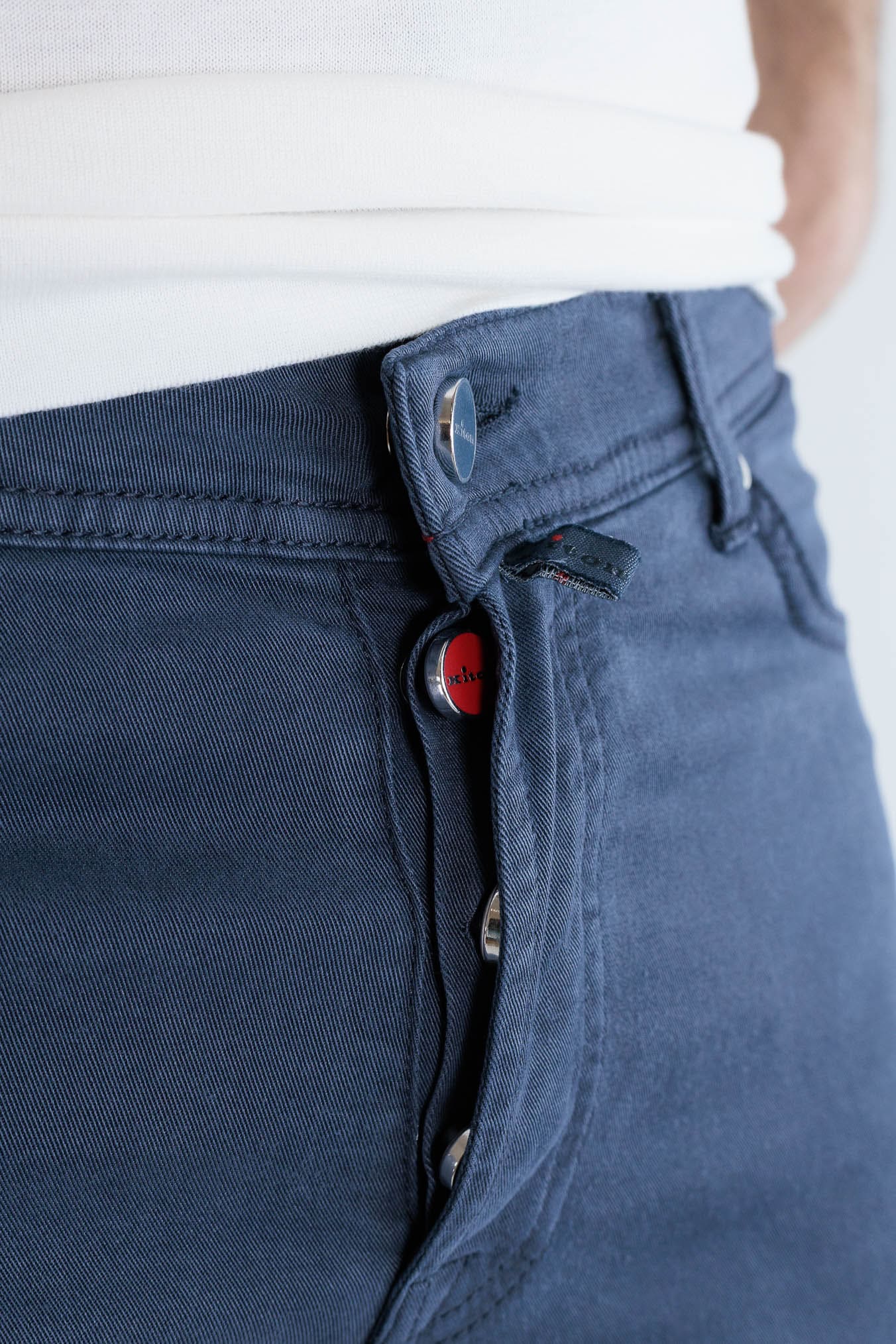 KITON Pantaloni 5 Tasche Blu Medio