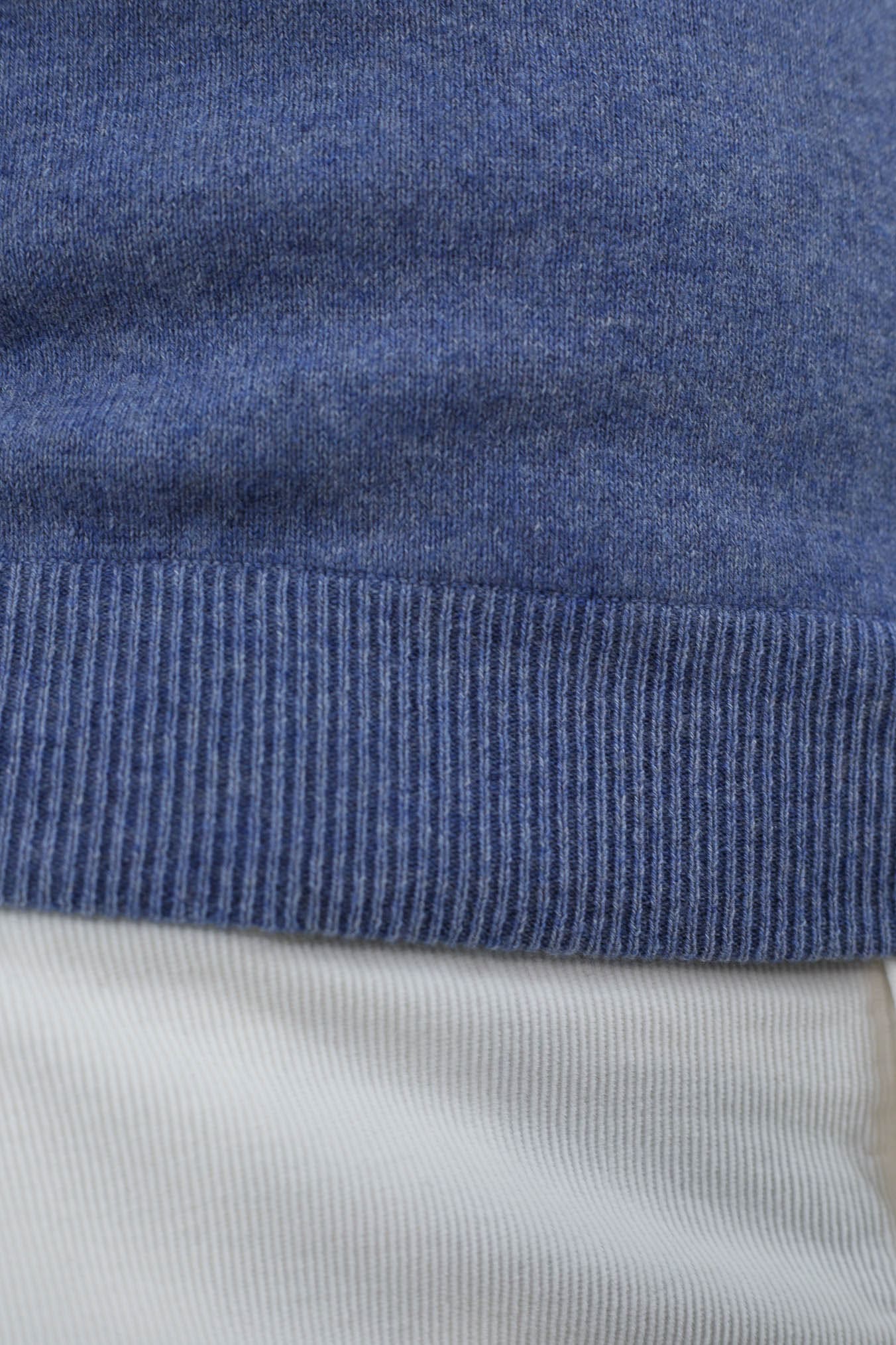 Raglan Cashmere Old Dyed Denim Crewneck