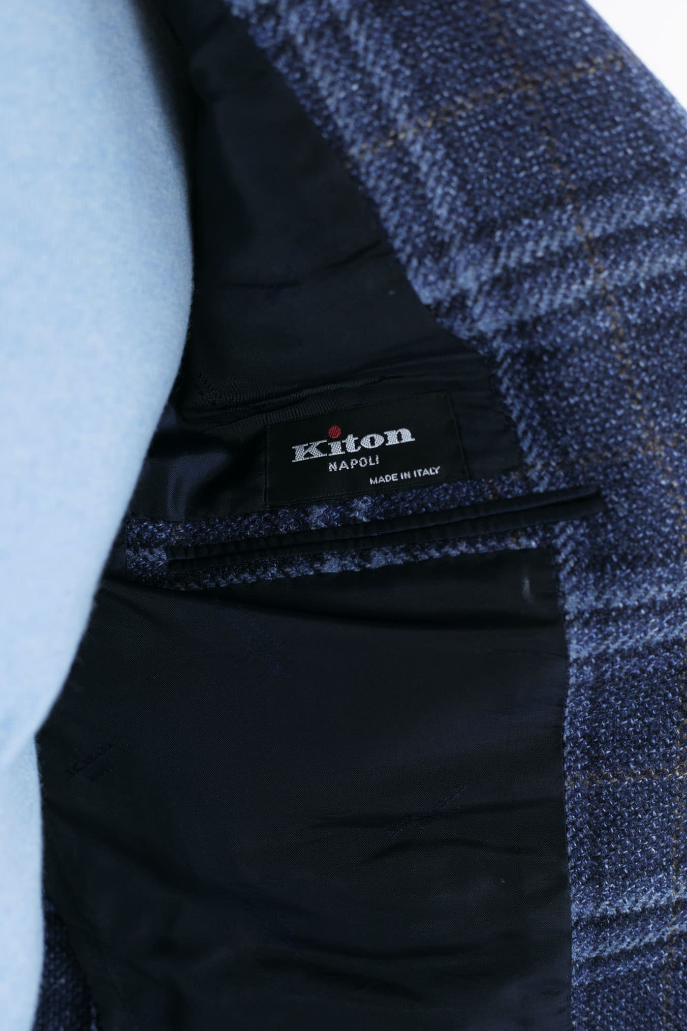 KITON Giacca Check Blu