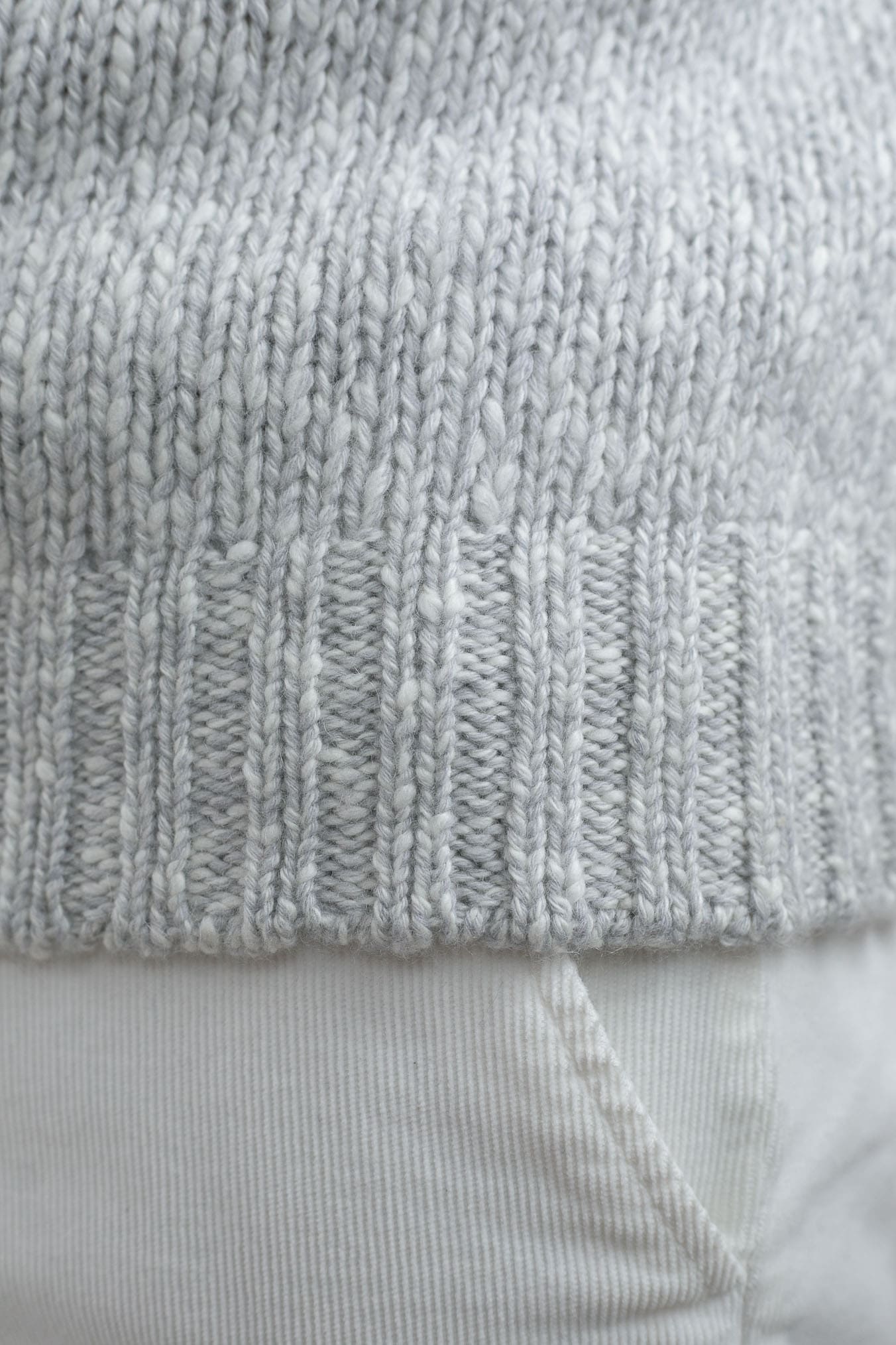 Girocollo 6 Fili Cashmere Grigio Chiaro Mélange