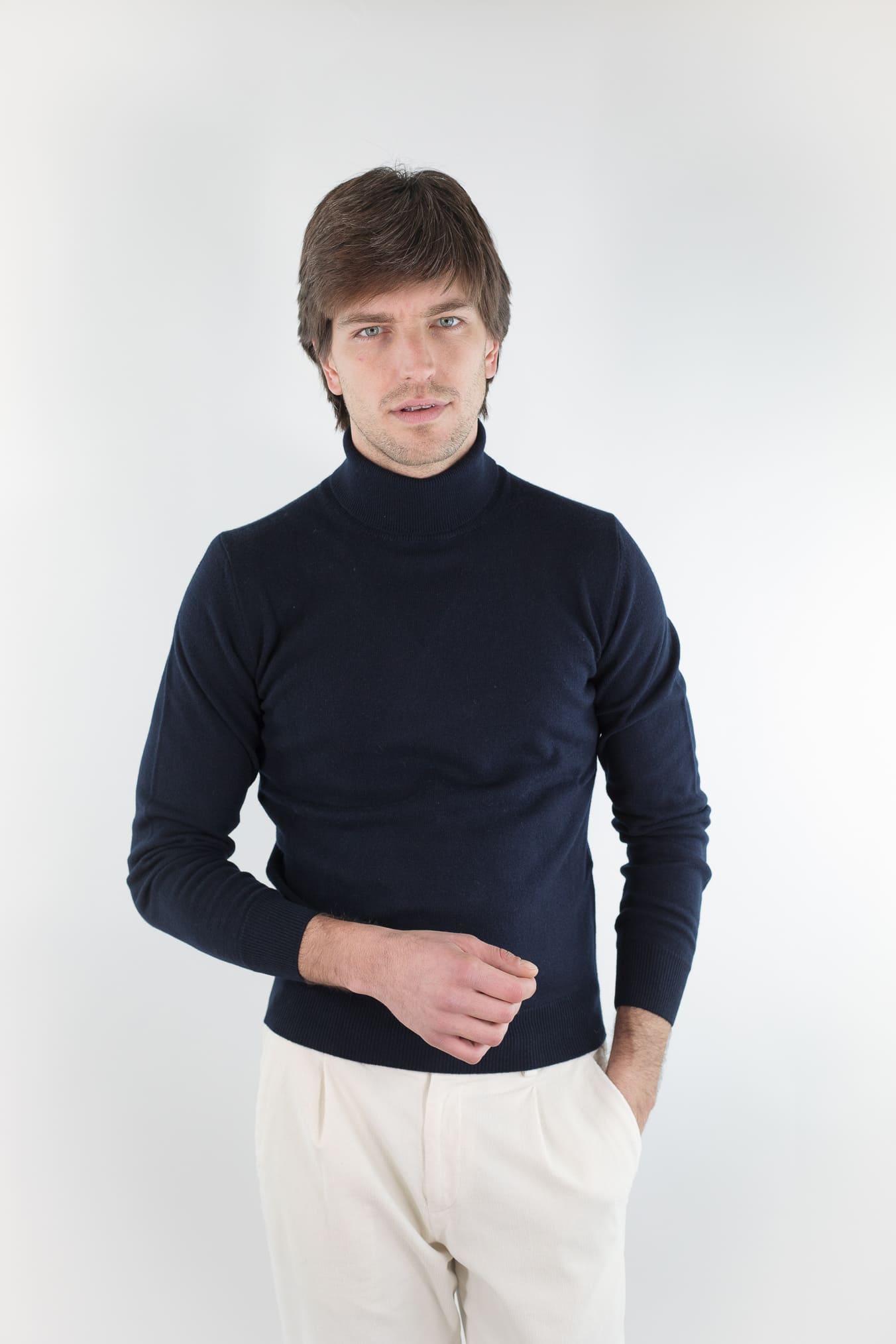 GUARINO Dolcevita Lana Cashmere Blu Navy