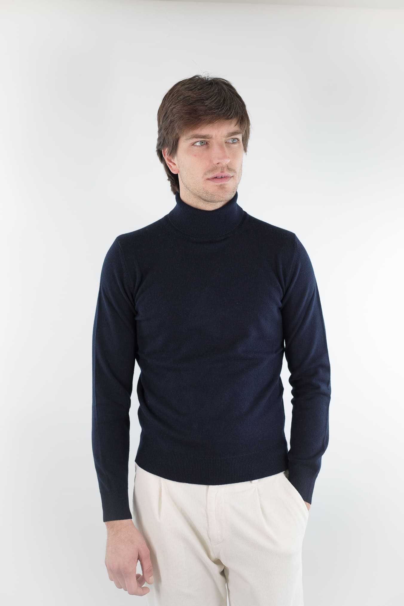 GUARINO Dolcevita Lana Cashmere Blu Navy