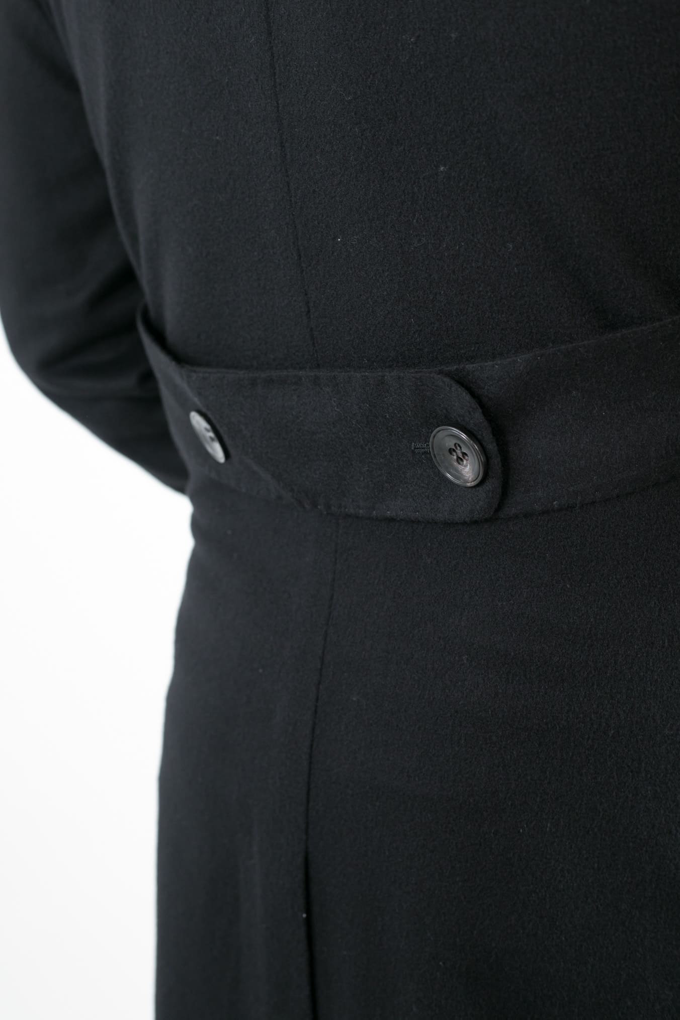 KITON Black Cashmere Double-Breasted Coat