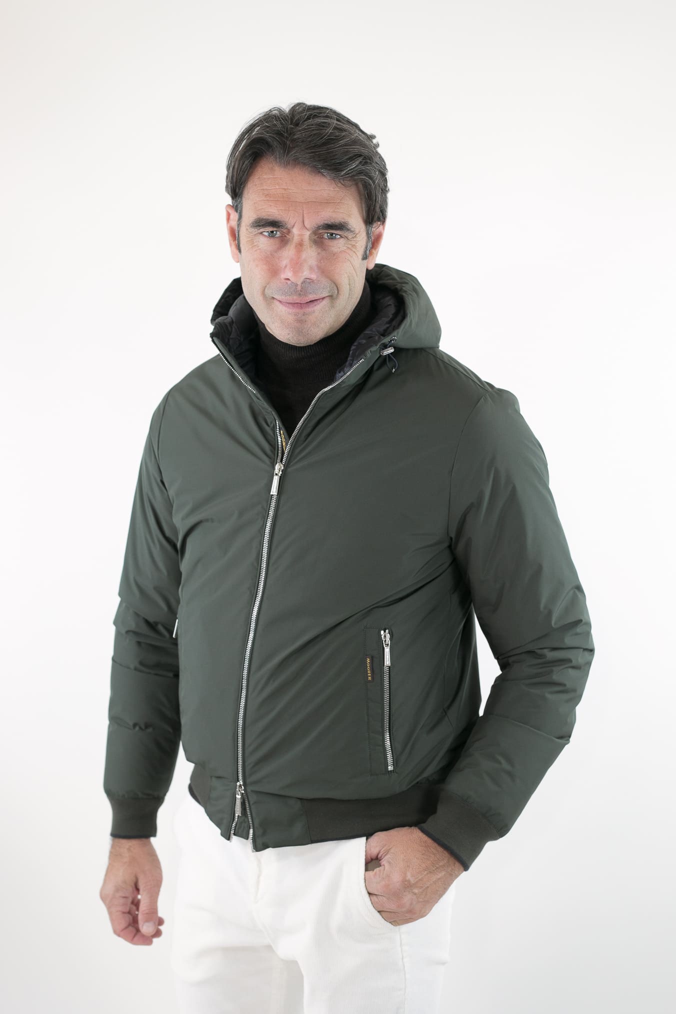 Bomber con Cappuccio mod. Oniro Verde