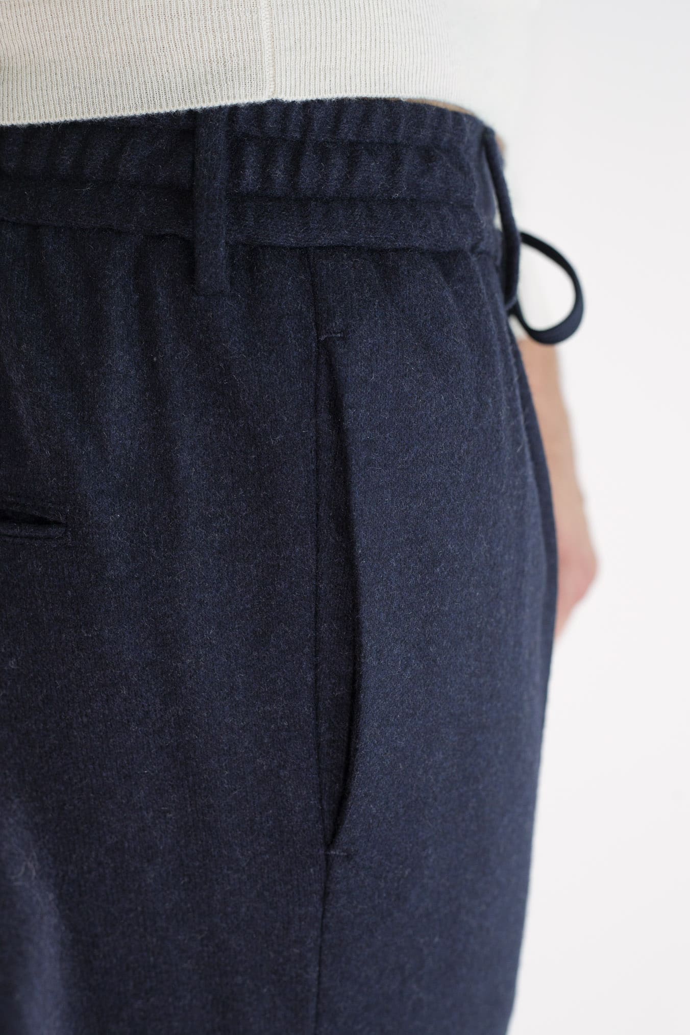 TAGLIATORE Pantaloni Cashmere Coulisse Removibile Blu Scuro