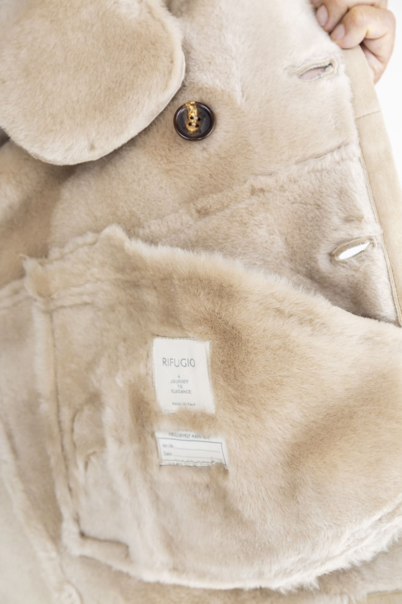 ALFREDO RIFUGIO Shearling Superlight Light Beige