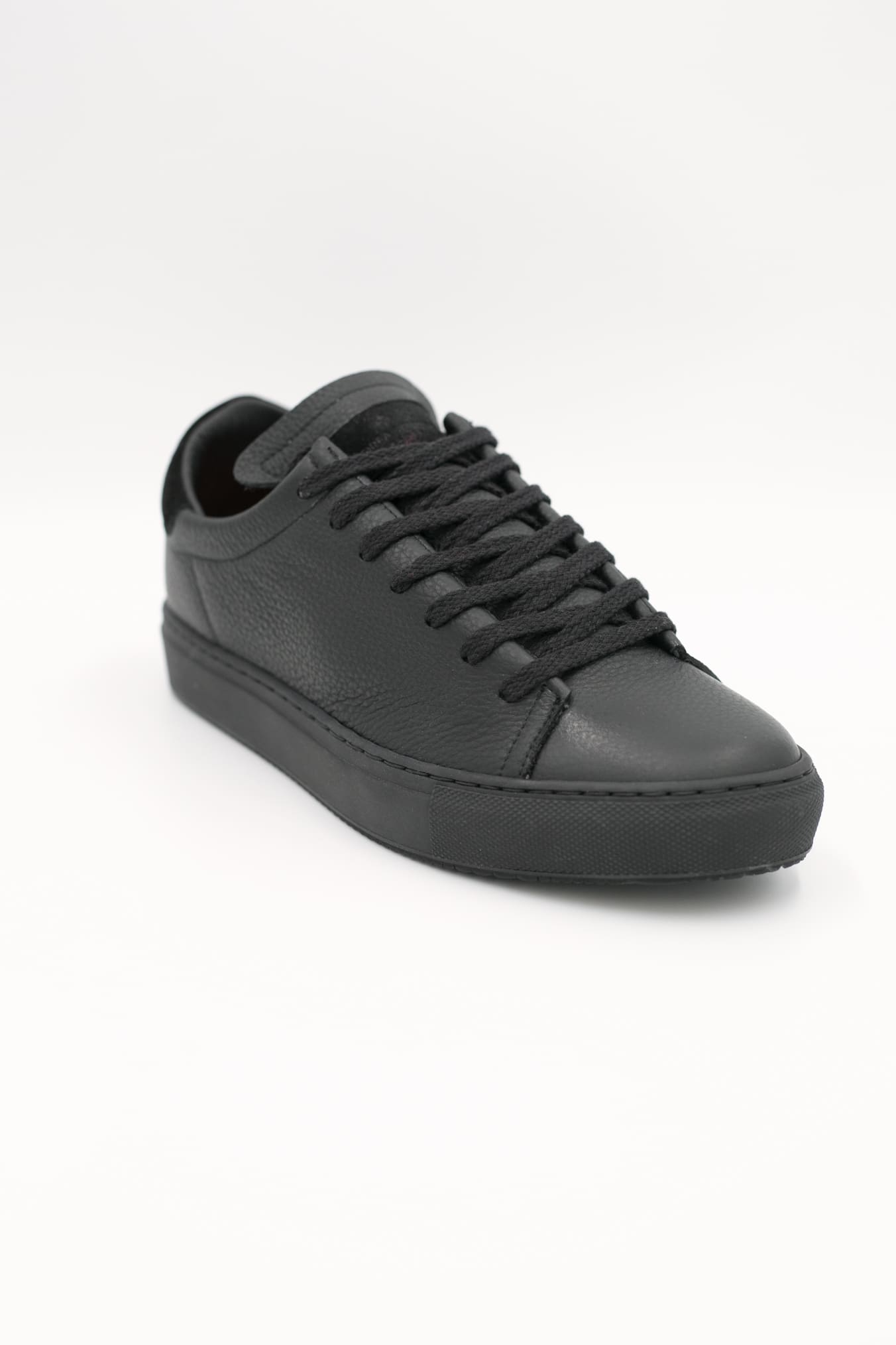 ANDREA VENTURA Sneakers Nere Pelle di Cervo foderate Thindown