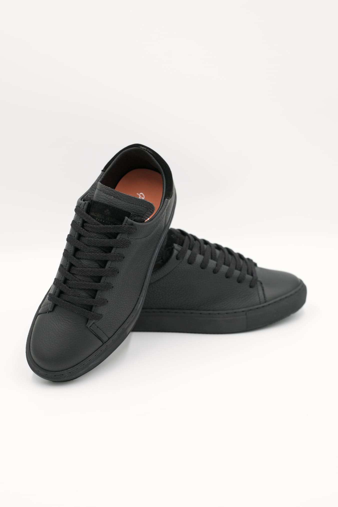 ANDREA VENTURA Sneakers Nere Pelle di Cervo foderate Thindown