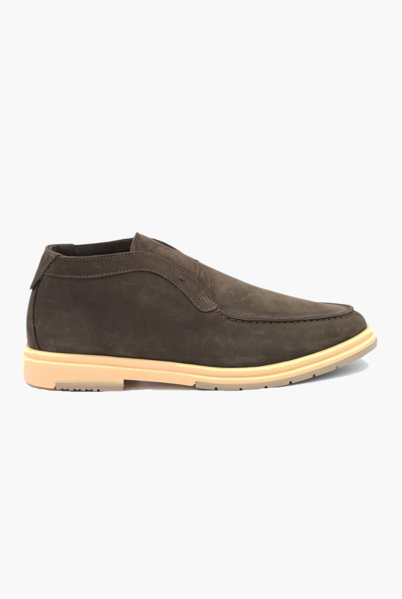 Polacchine Slip On Nabuk Marrone Testa di Moro