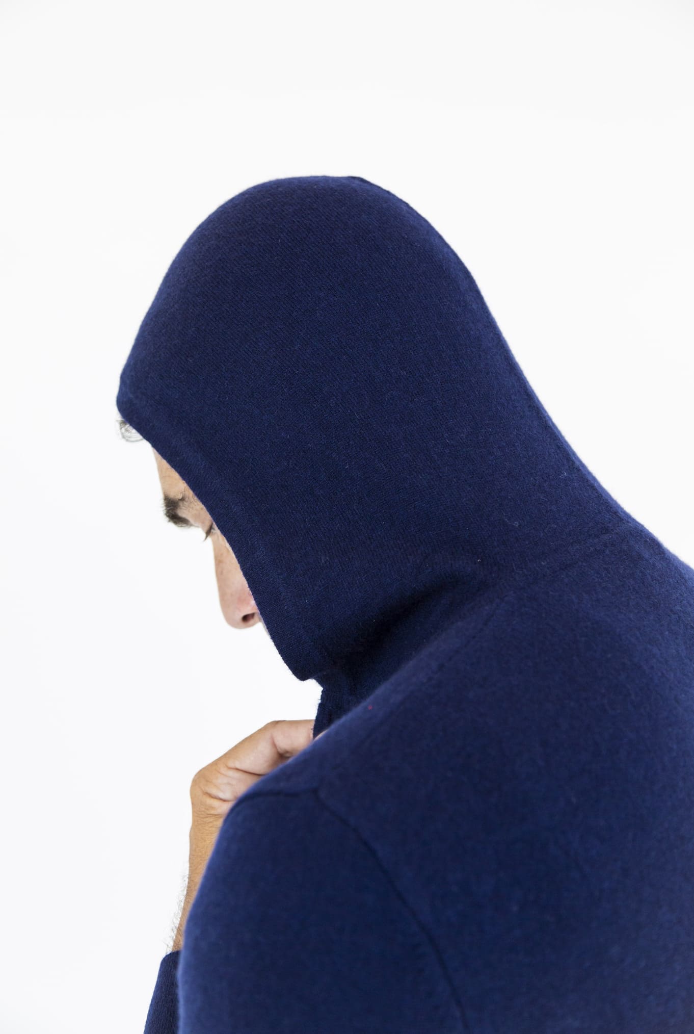 BRAMANI Felpa Cappuccio Cashmere Blu Navy