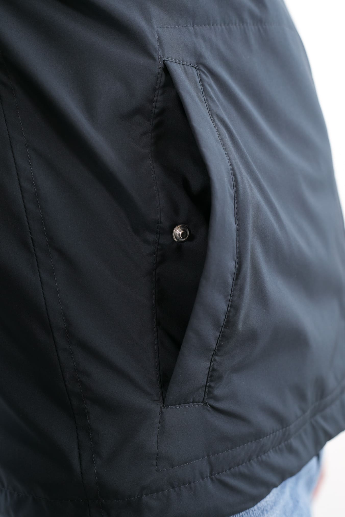 Black Cashmere Lined Airstop Hooded Jacket