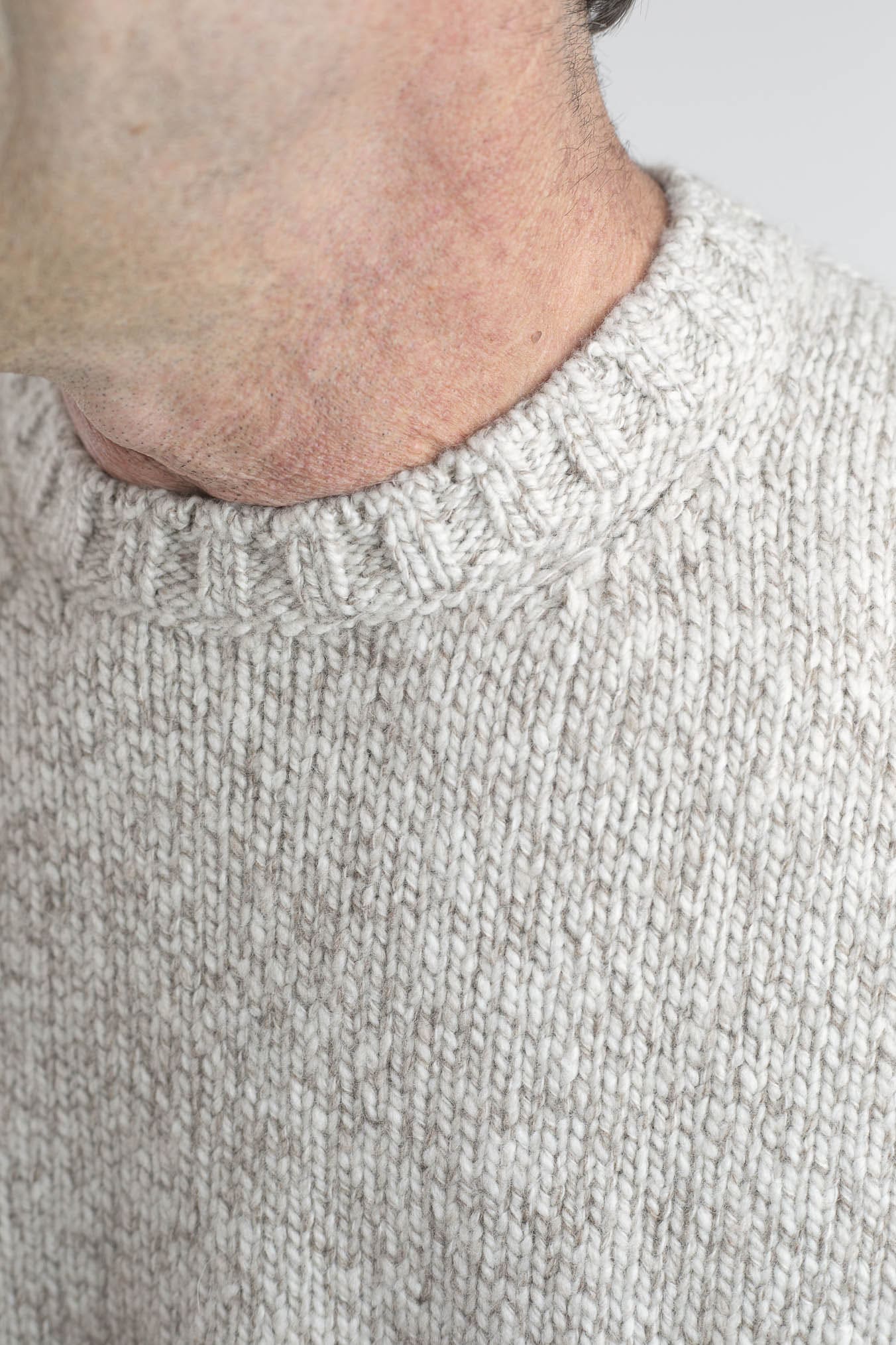 Girocollo Cashmere Beige Chiaro Mélange