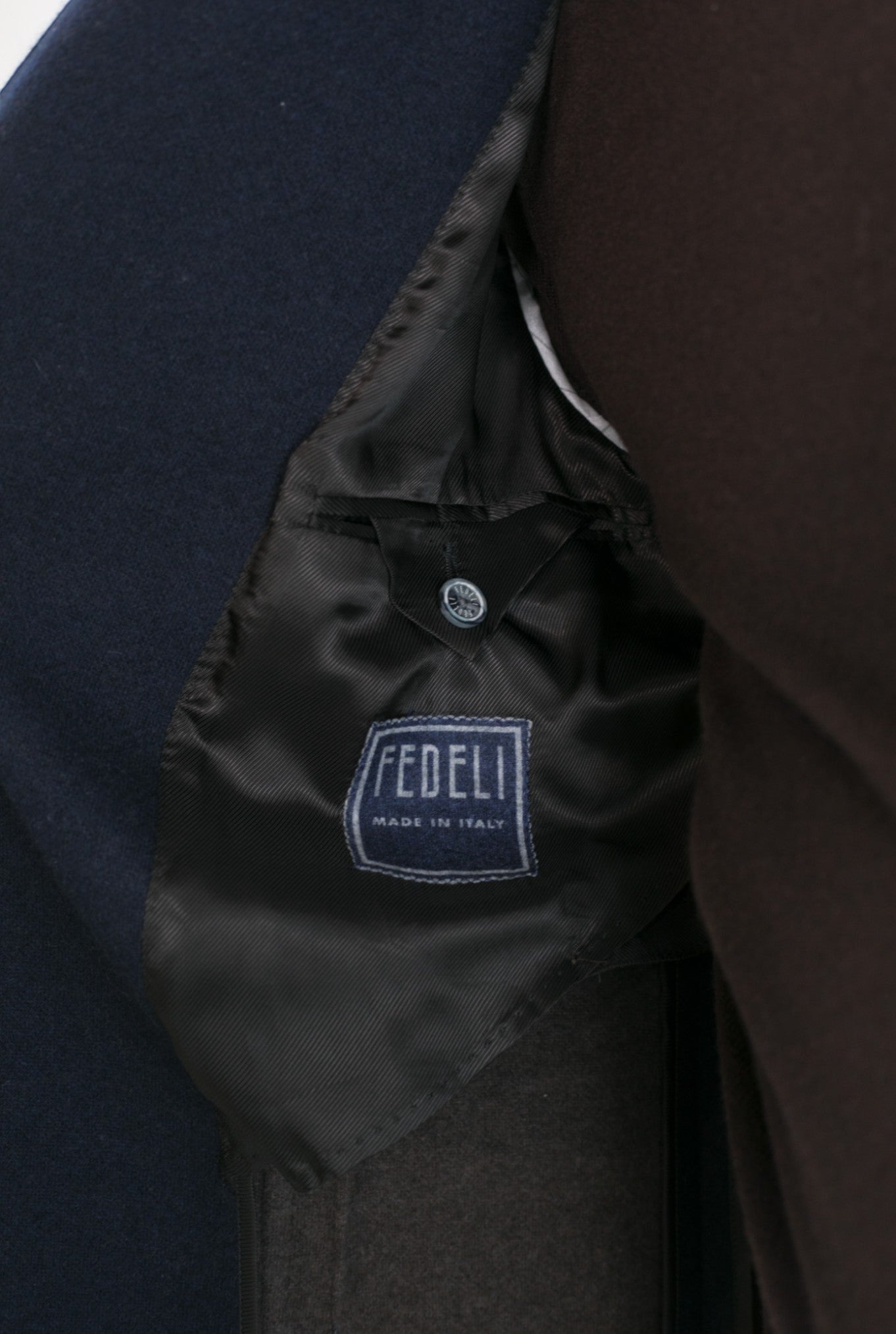 FEDELI Damon Cashmere Double Jacket Dark Blue